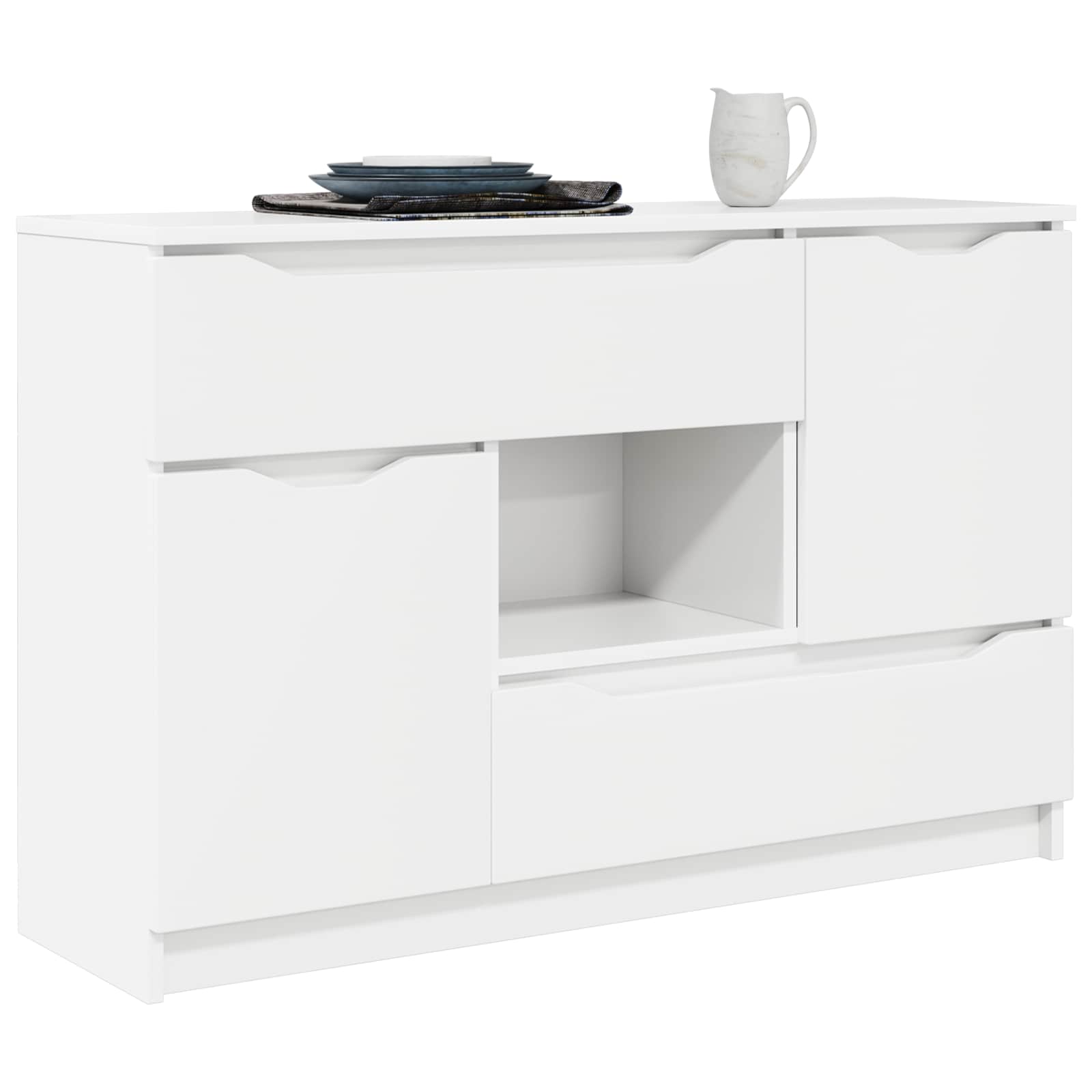 vidaXL Dressoir met lade Wit 100 x 30 x 65,6 Bewerkt hout