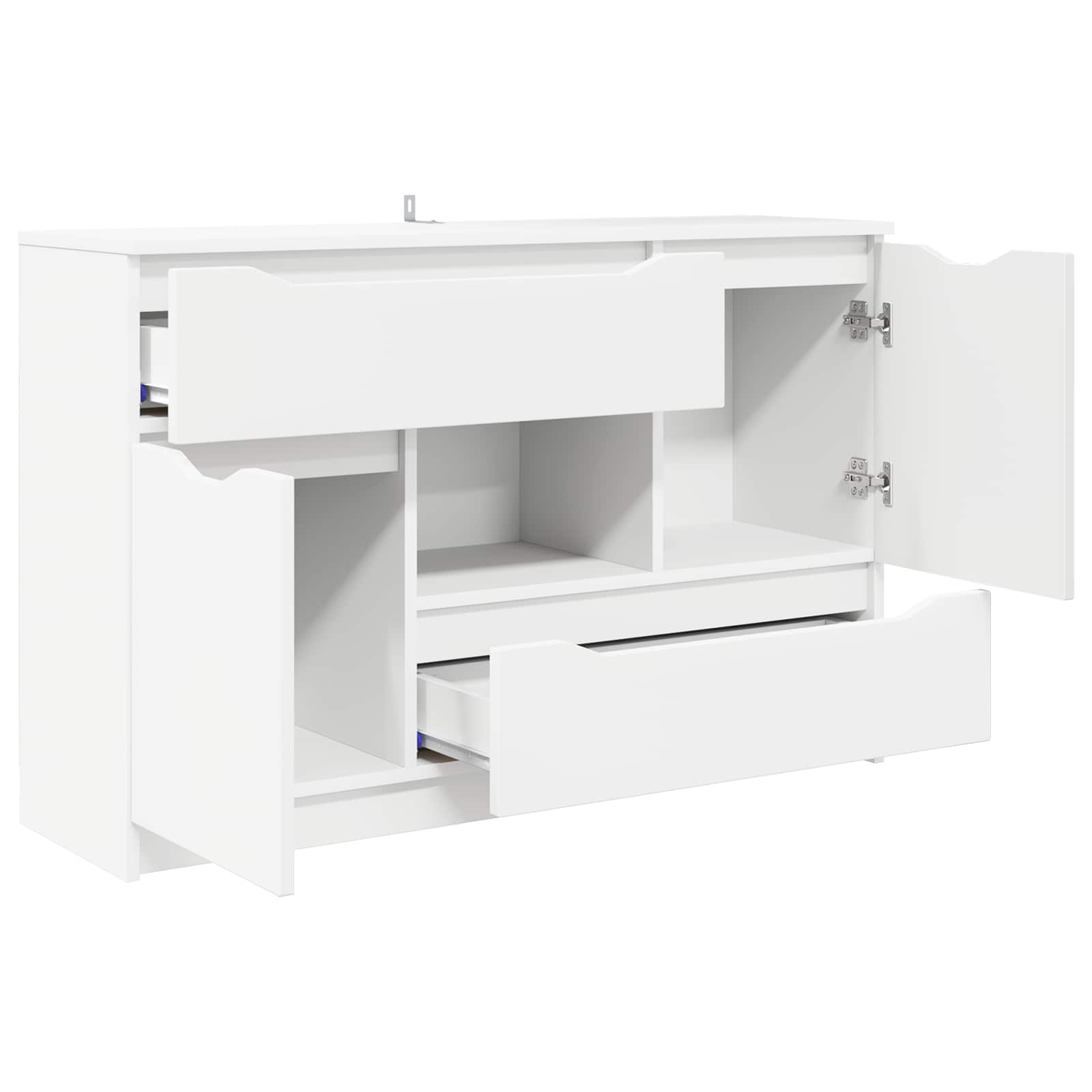 vidaXL Dressoir met lade Wit 100 x 30 x 65,6 Bewerkt hout