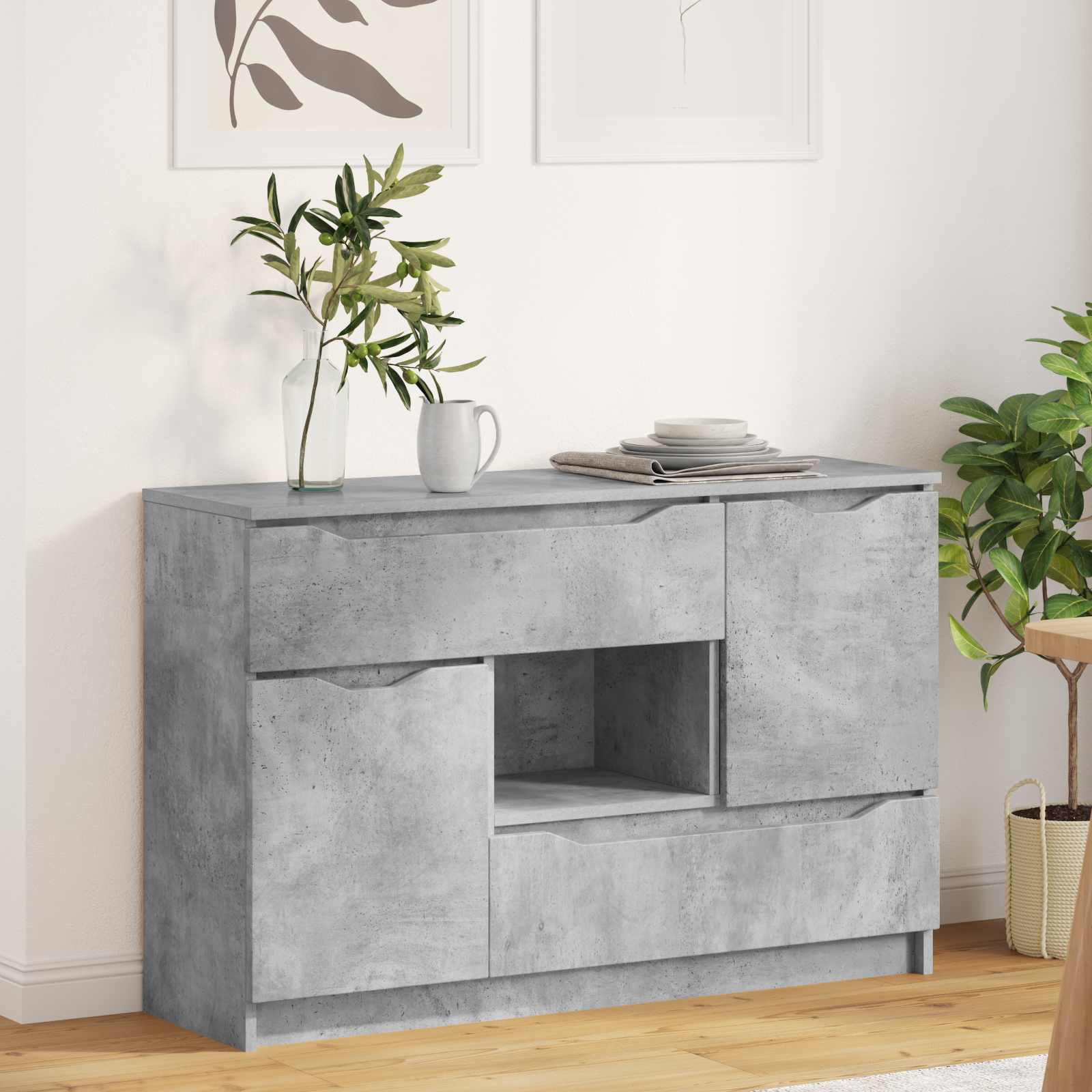 vidaXL Dressoir met lade Wit 100 x 30 x 65,6 Bewerkt hout