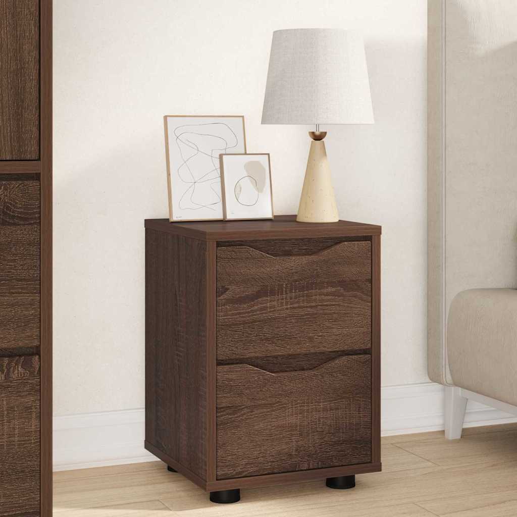 vidaXL Nachtkastje met lade Wit 30,5 x 30 x 43 cm Bewerkt hout