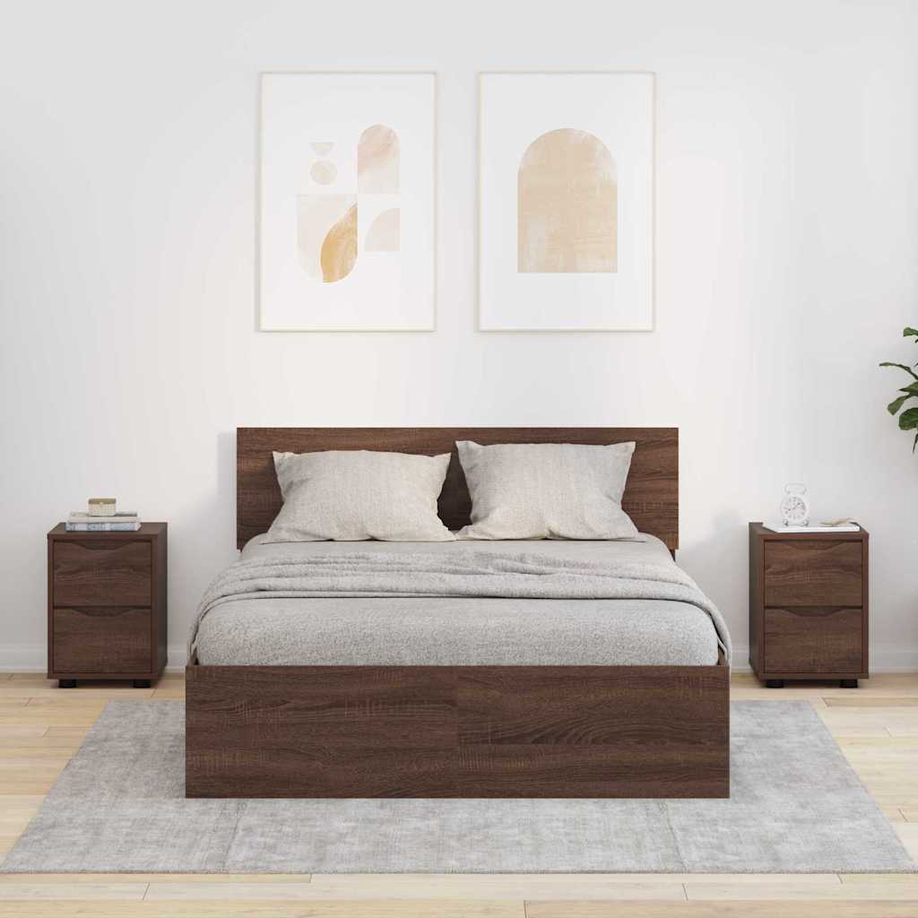 vidaXL Nachtkastje met lade Wit 30,5 x 30 x 43 cm Bewerkt hout