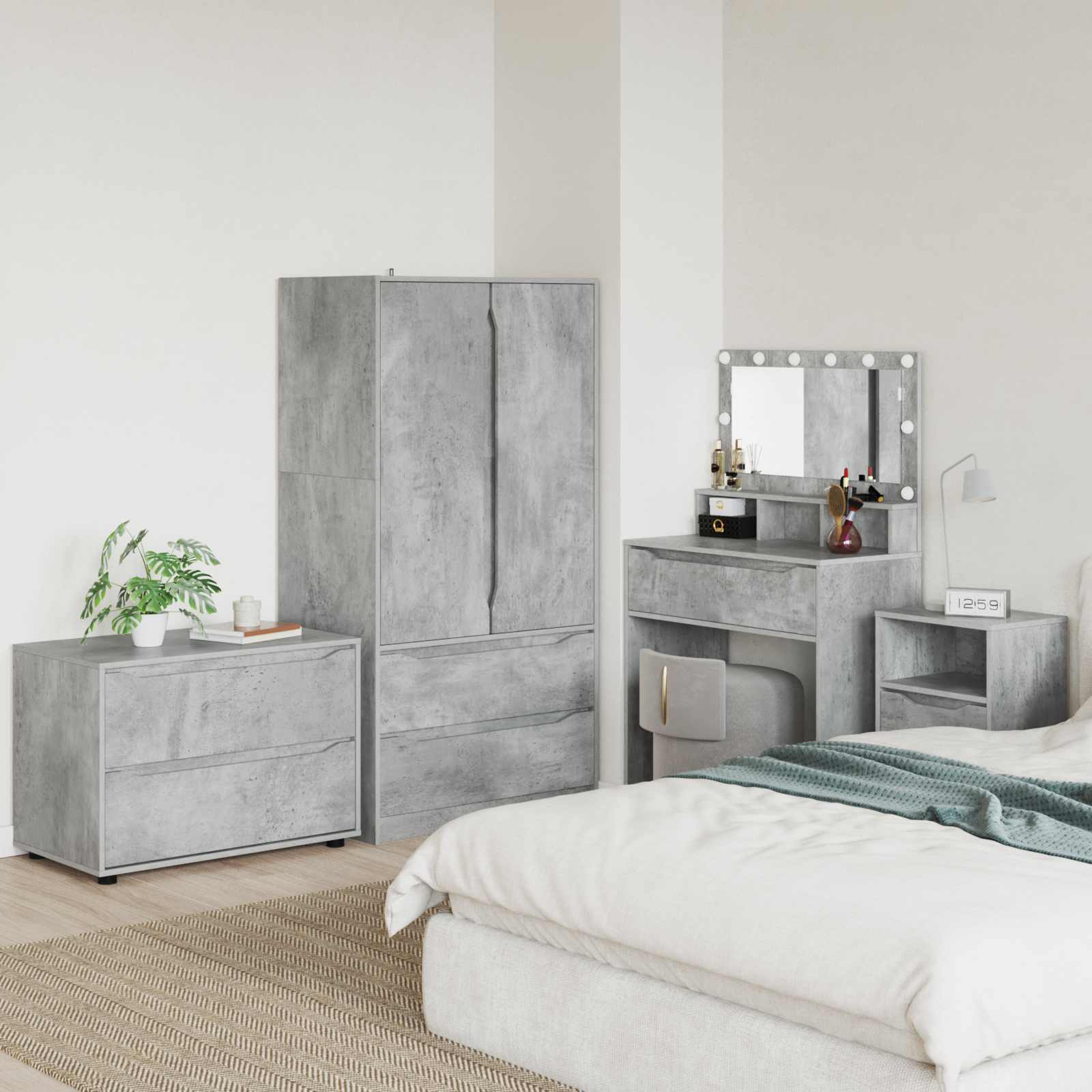 vidaXL Opslagkasten 2 pcs Wit 80 x 48 x 105 cm Bewerkt hout