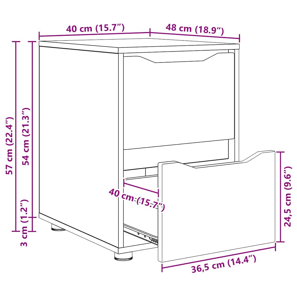 vidaXL Opslagkasten 2 pcs Wit 80 x 48 x 105 cm Bewerkt hout