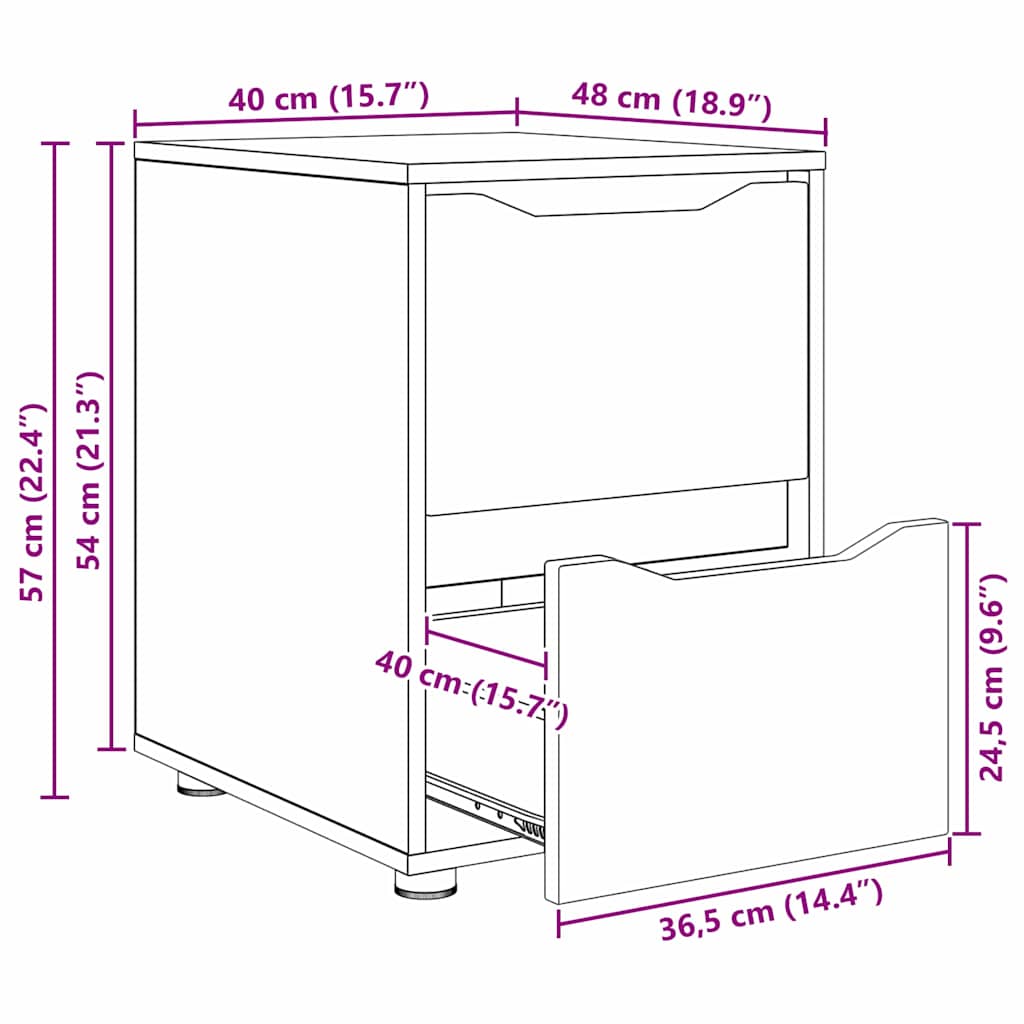 vidaXL Opslagkasten 2 pcs Wit 80 x 48 x 105 cm Bewerkt hout