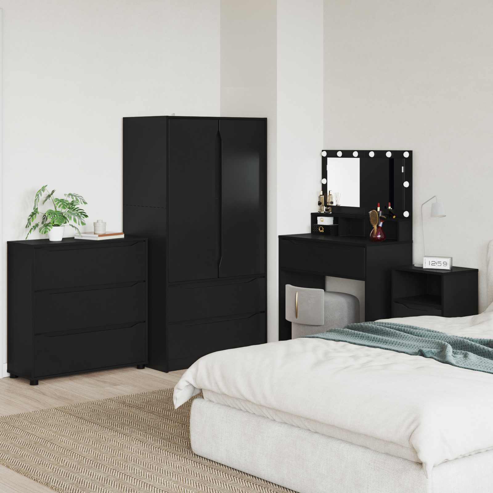 vidaXL Opslagkasten 2 pcs Wit 80 x 48 x 105 cm Bewerkt hout
