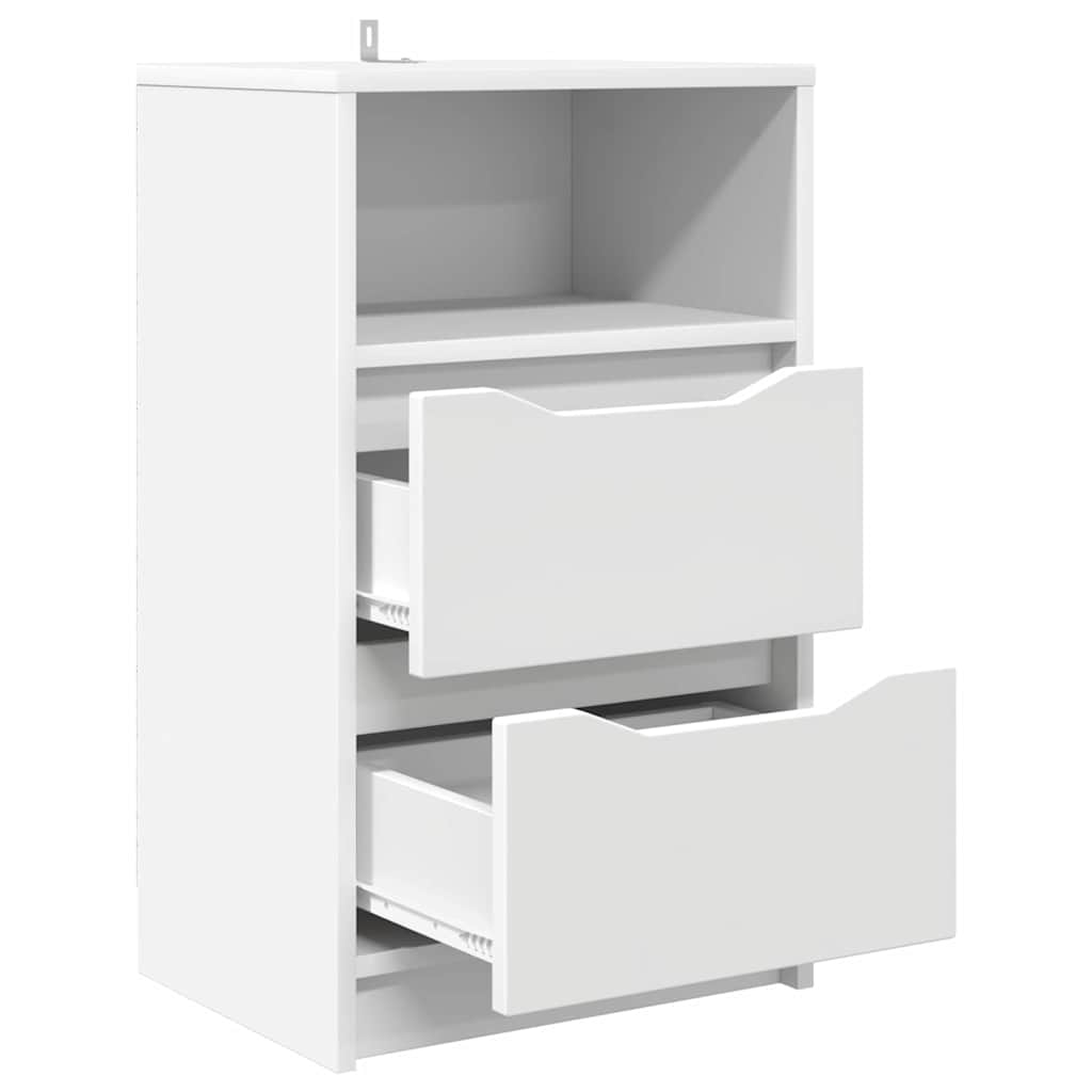 vidaXL Nachtkastje met lade Wit 40 x 30 x 467 cm Bewerkt hout