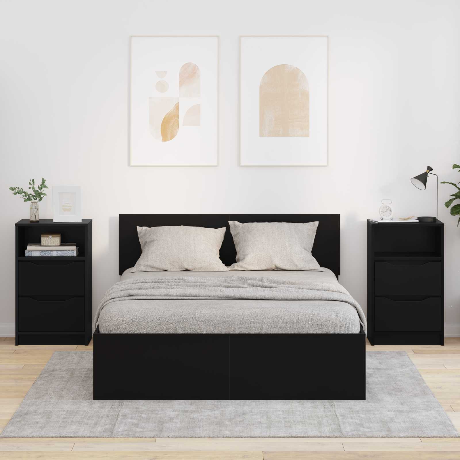 vidaXL Nachtkastje met lade Wit 40 x 30 x 467 cm Bewerkt hout