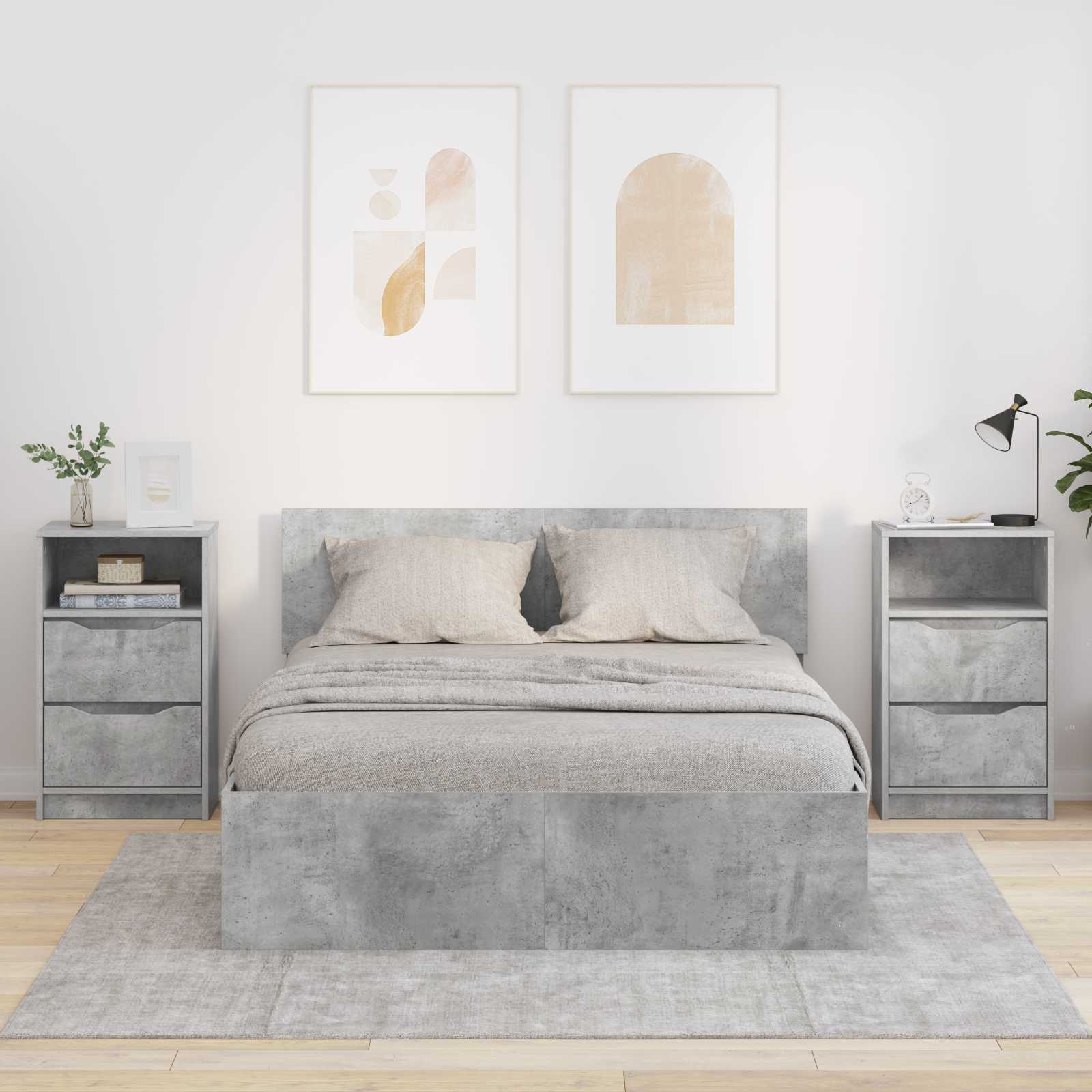 vidaXL Nachtkastje met lade Wit 40 x 30 x 467 cm Bewerkt hout