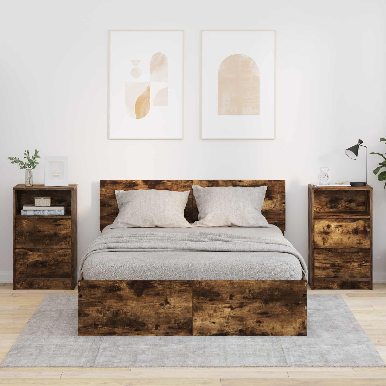 vidaXL Nachtkastje met lade Wit 40 x 30 x 467 cm Bewerkt hout