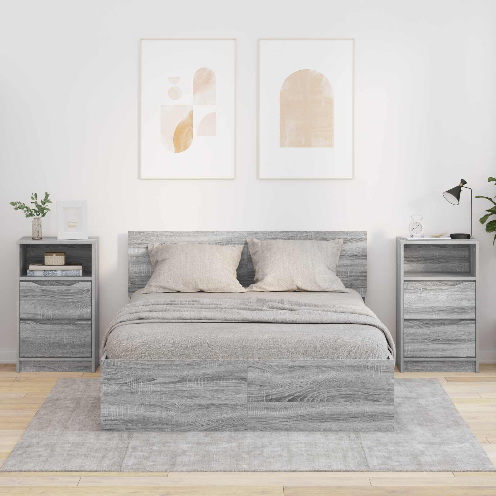 vidaXL Nachtkastje met lade Wit 40 x 30 x 467 cm Bewerkt hout