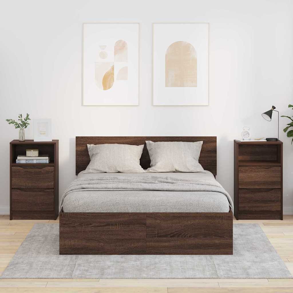 vidaXL Nachtkastje met lade Wit 40 x 30 x 467 cm Bewerkt hout