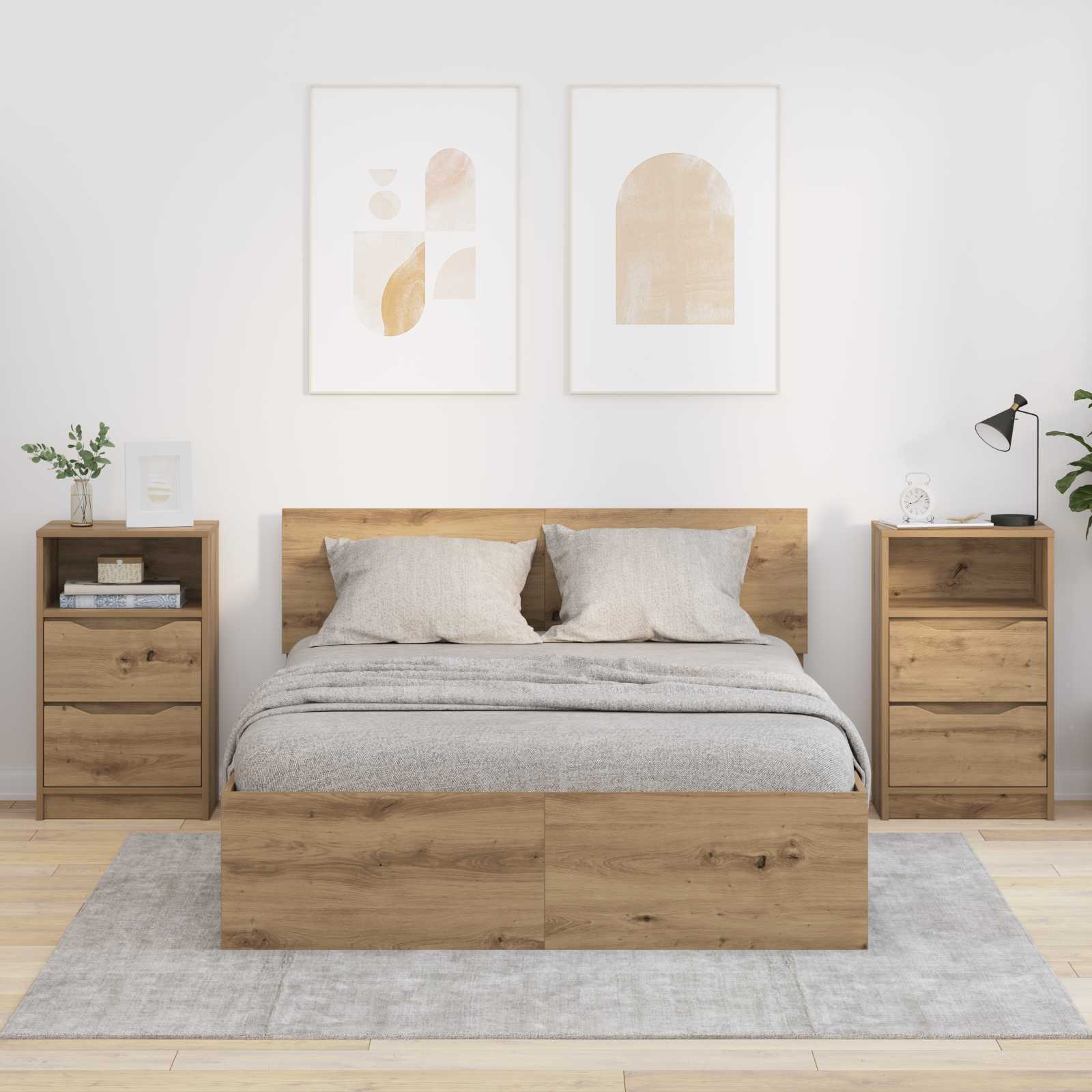 vidaXL Nachtkastje met lade Wit 40 x 30 x 467 cm Bewerkt hout
