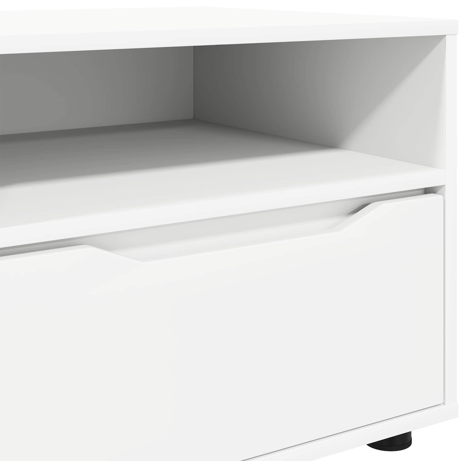 vidaXL TV-kast met lade Wit 100 x 48 x 43 cm Bewerkt hout