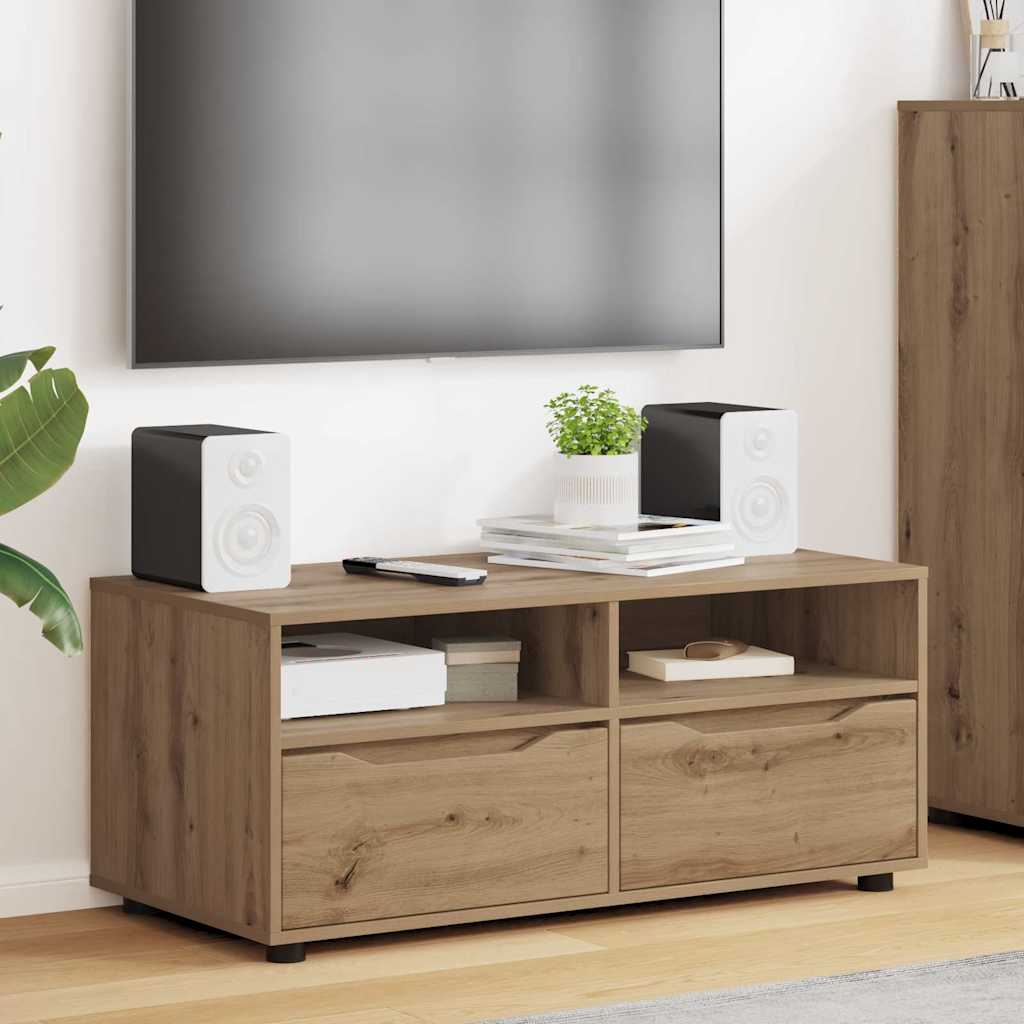 vidaXL TV-kast met lade Wit 100 x 48 x 43 cm Bewerkt hout