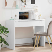 vidaXL Bureau met lade met opslag Wit 100 x 50 x 78 cm Bewerkt hout