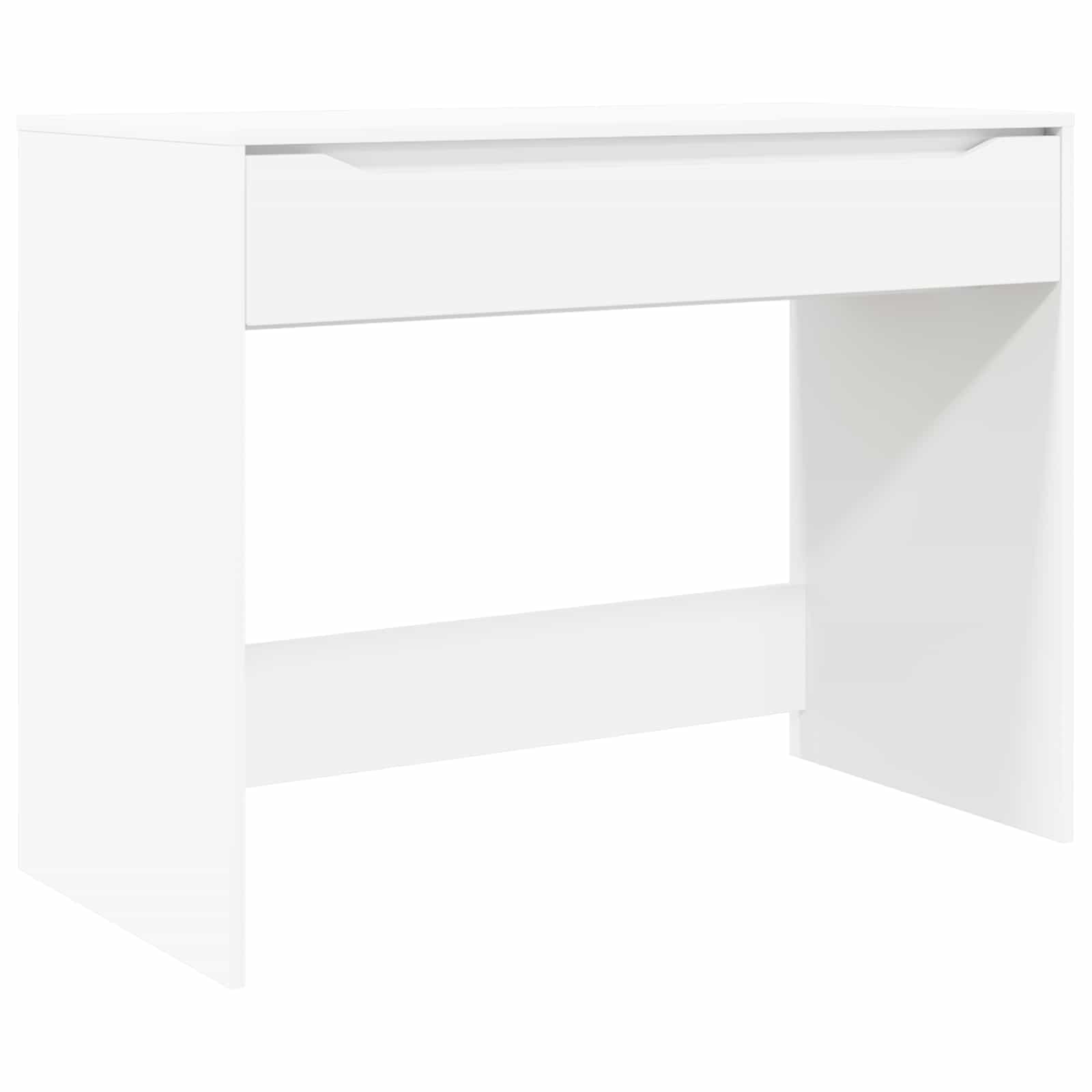 vidaXL Bureau met lade met opslag Wit 100 x 50 x 78 cm Bewerkt hout