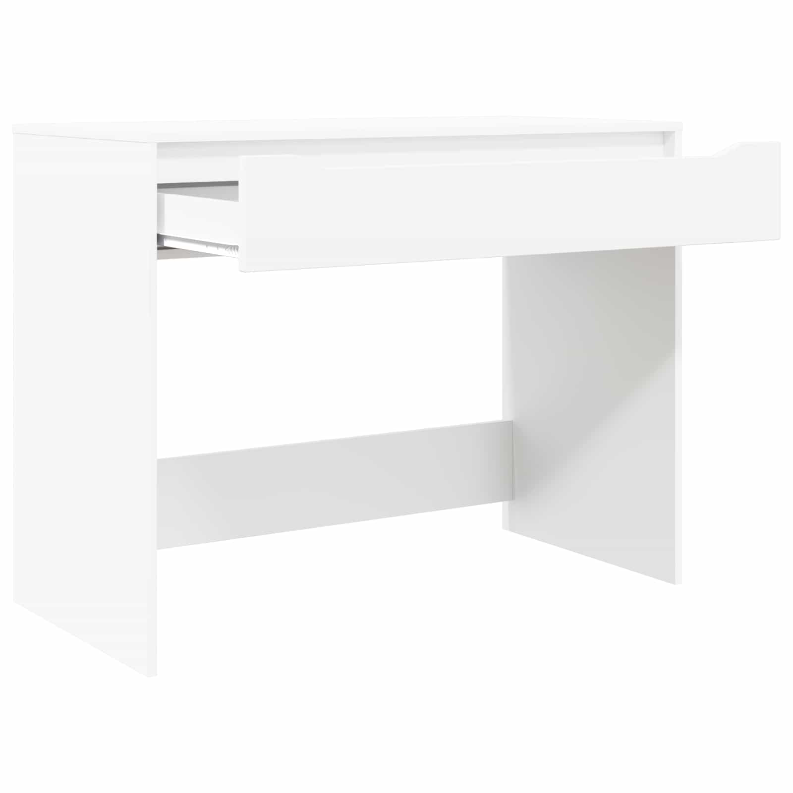 vidaXL Bureau met lade met opslag Wit 100 x 50 x 78 cm Bewerkt hout