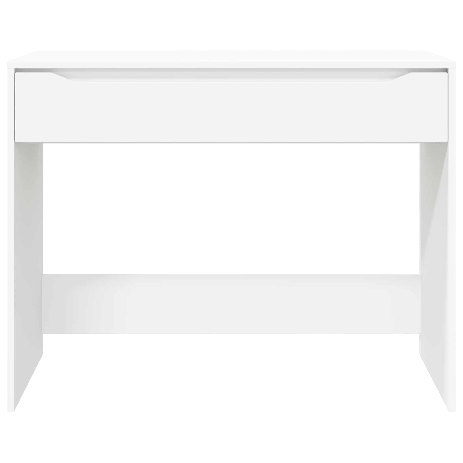 vidaXL Bureau met lade met opslag Wit 100 x 50 x 78 cm Bewerkt hout