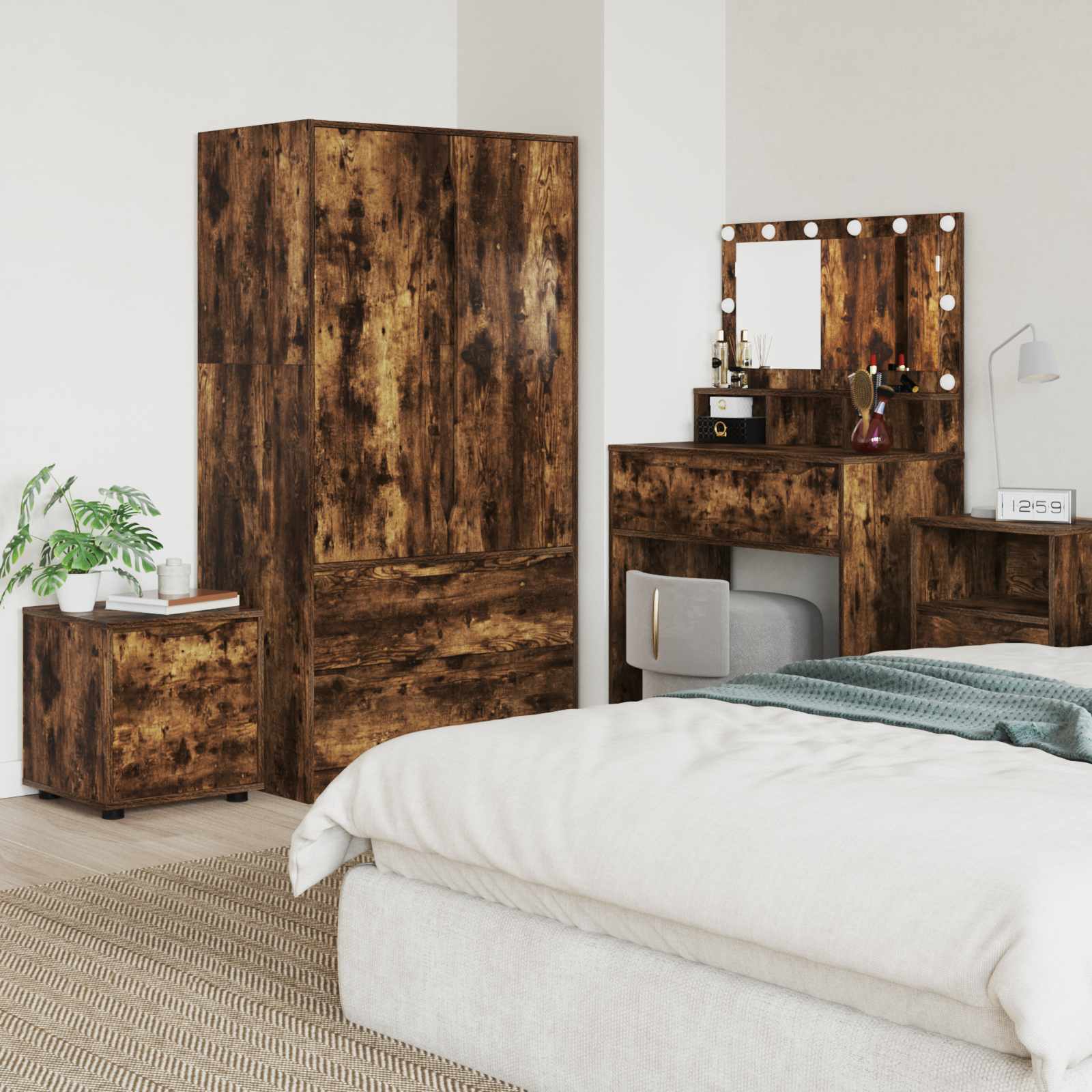 vidaXL Badkamer Kast Wit 40,5 x 40 x 44 cm Bewerkt hout