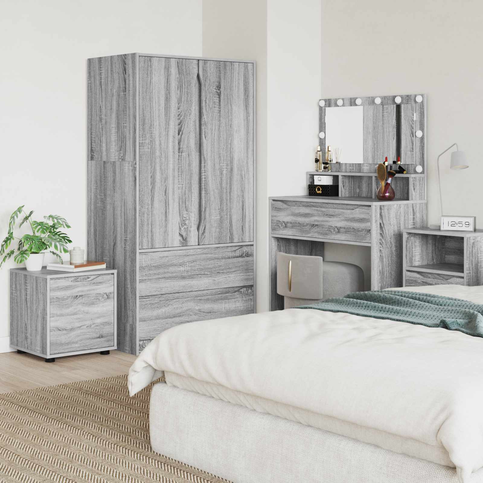 vidaXL Badkamer Kast Wit 40,5 x 40 x 44 cm Bewerkt hout