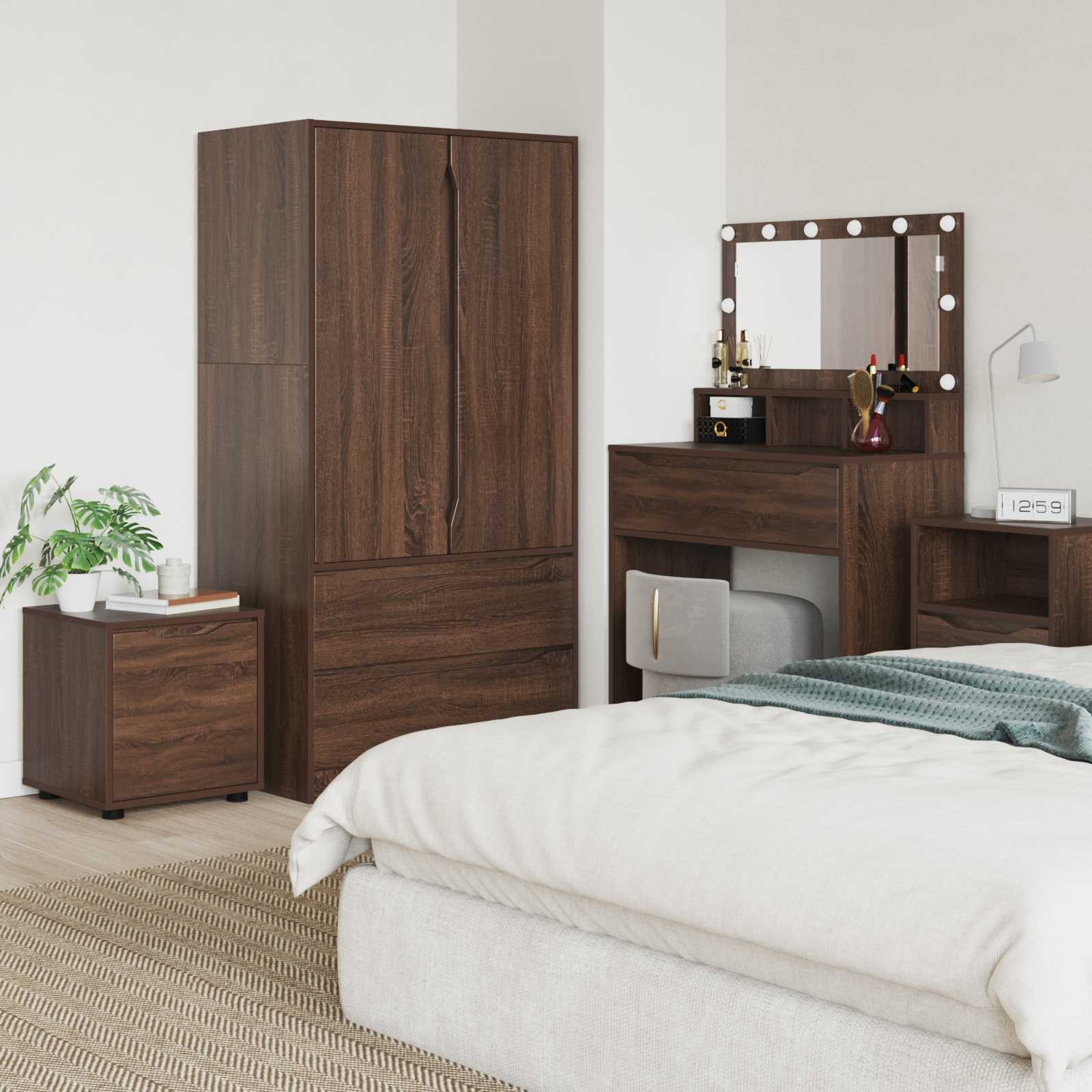 vidaXL Badkamer Kast Wit 40,5 x 40 x 44 cm Bewerkt hout