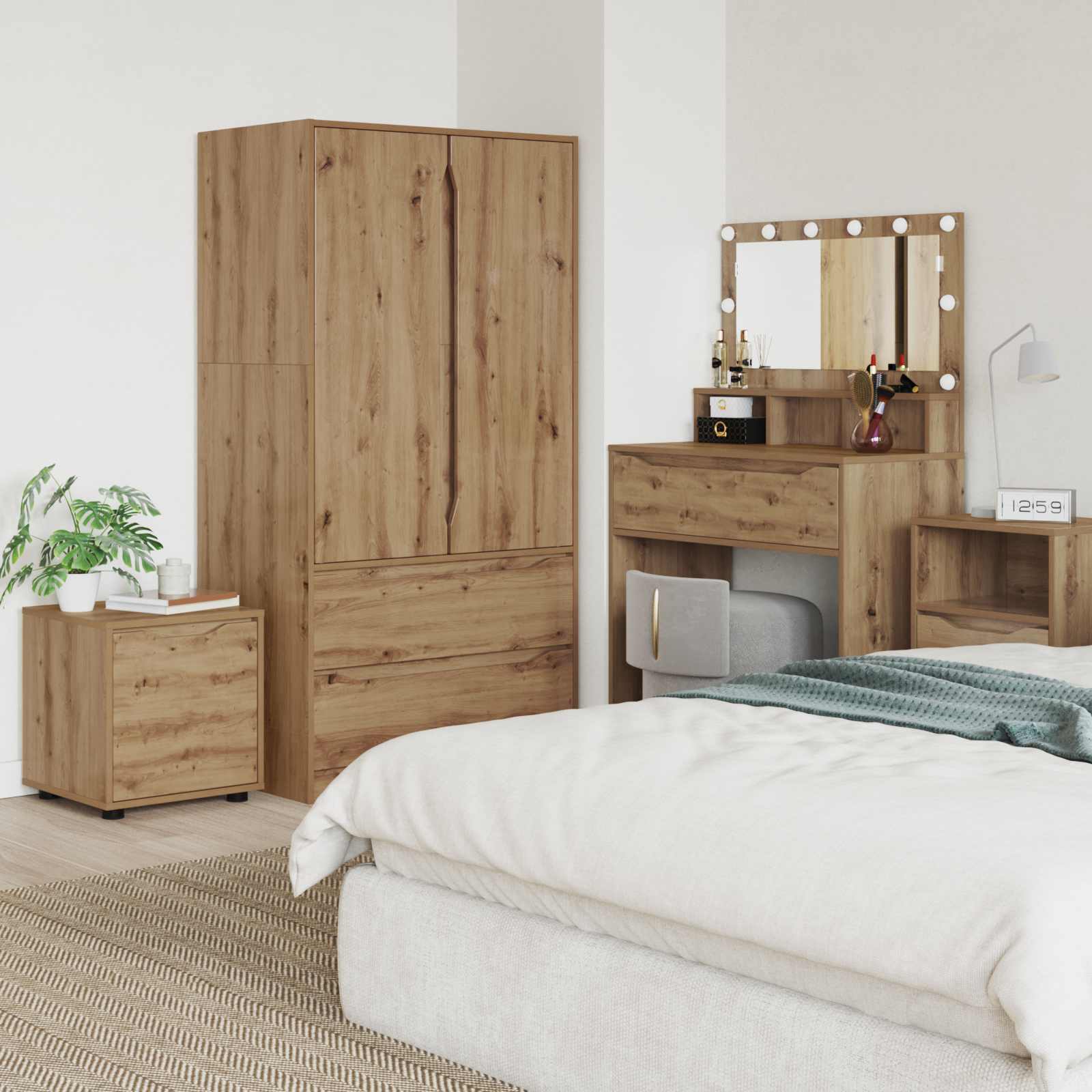 vidaXL Badkamer Kast Wit 40,5 x 40 x 44 cm Bewerkt hout