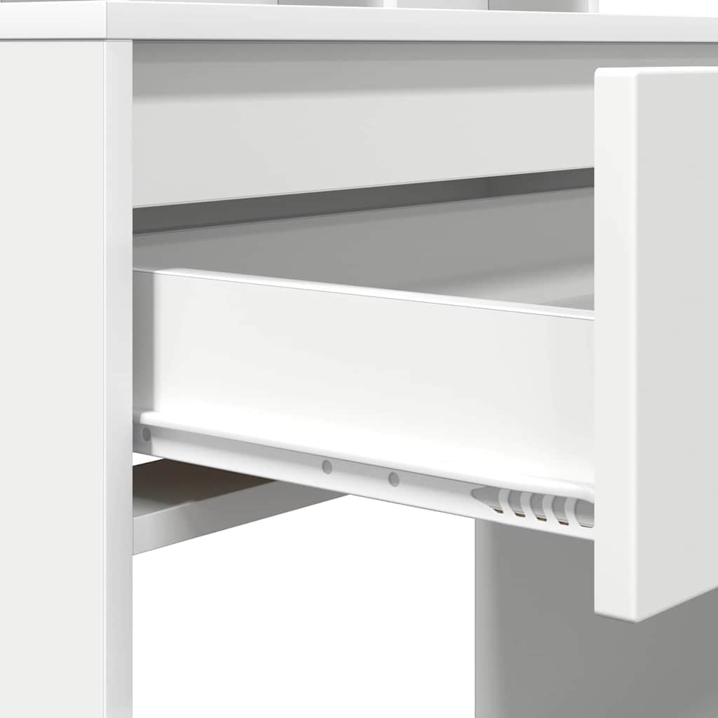 vidaXL Slaapkamer Kaptafels Wit 80 x 39,6 x 135 cm Bewerkt hout