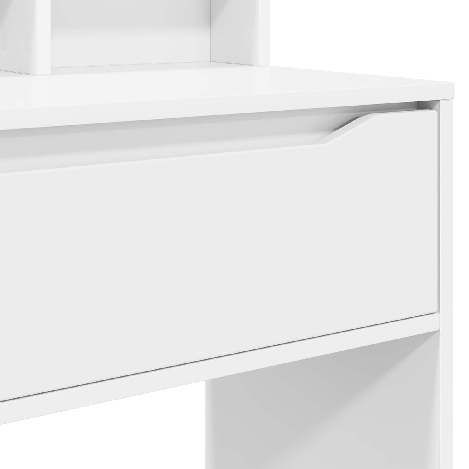 vidaXL Slaapkamer Kaptafels Wit 80 x 39,6 x 135 cm Bewerkt hout