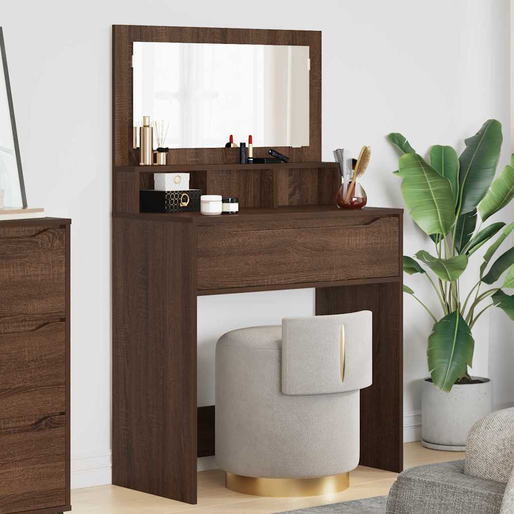 vidaXL Slaapkamer Kaptafels Wit 80 x 39,6 x 135 cm Bewerkt hout