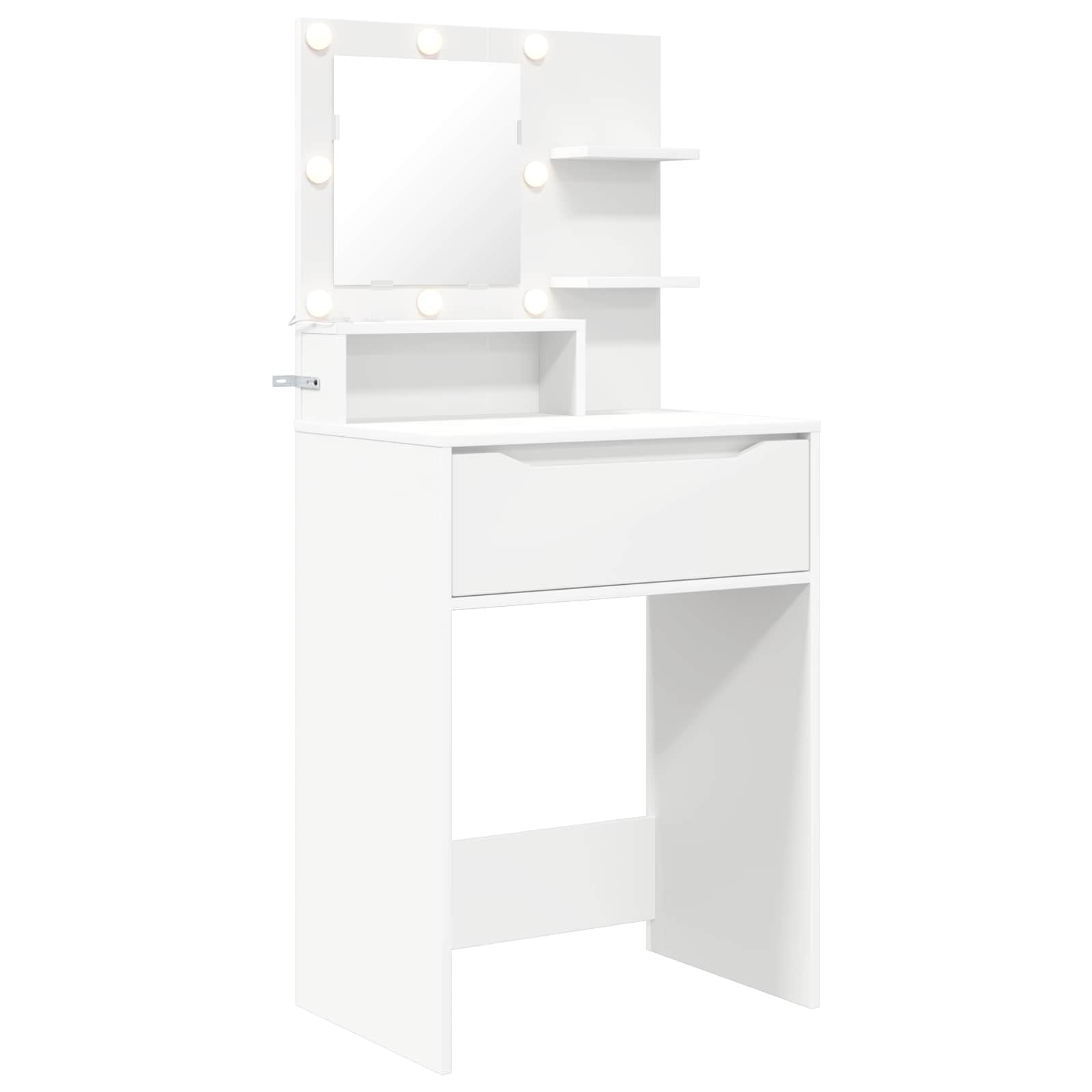vidaXL Slaapkamer Kaptafels Wit 80 x 39,6 x 135 cm Bewerkt hout