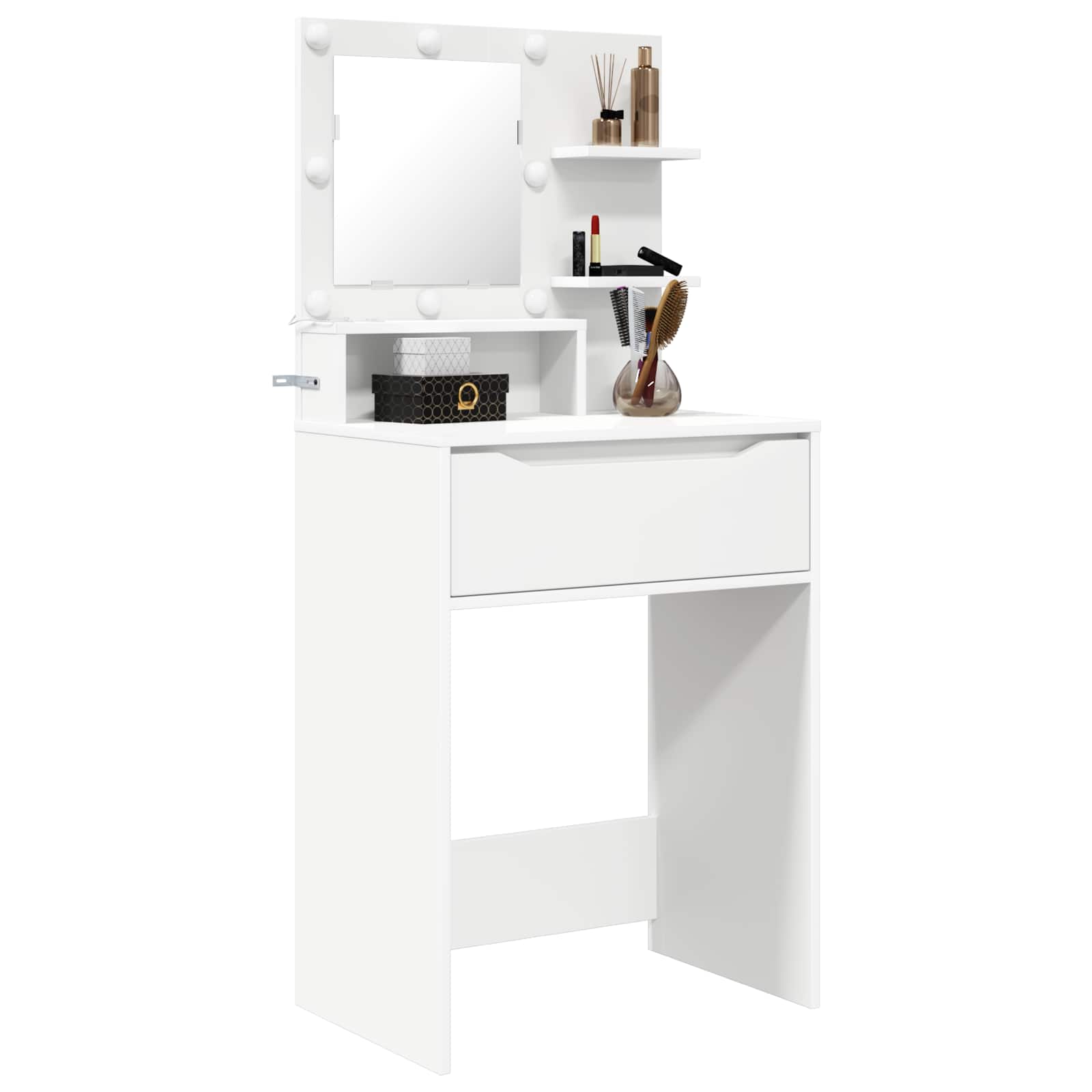 vidaXL Slaapkamer Kaptafels Wit 80 x 39,6 x 135 cm Bewerkt hout