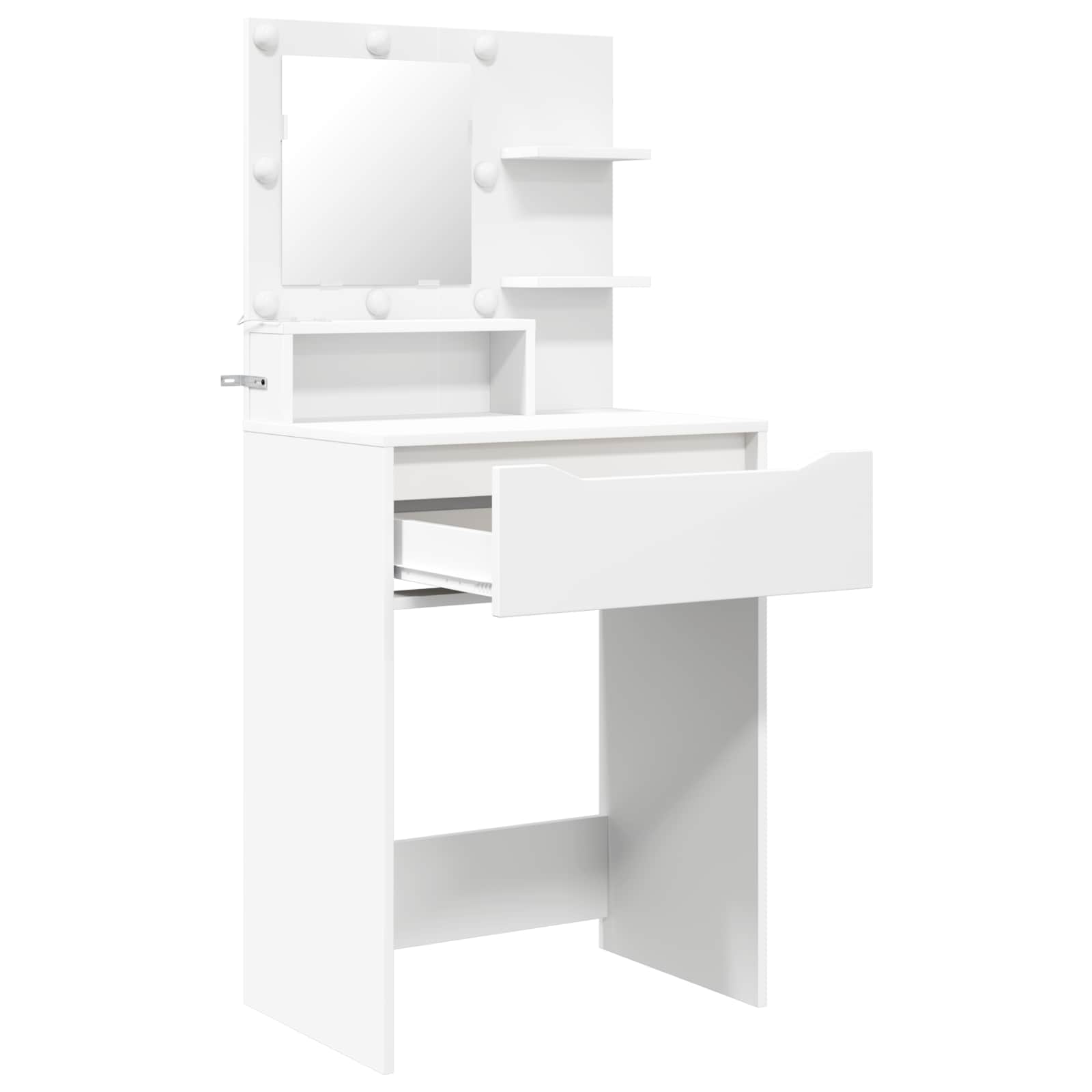 vidaXL Slaapkamer Kaptafels Wit 80 x 39,6 x 135 cm Bewerkt hout