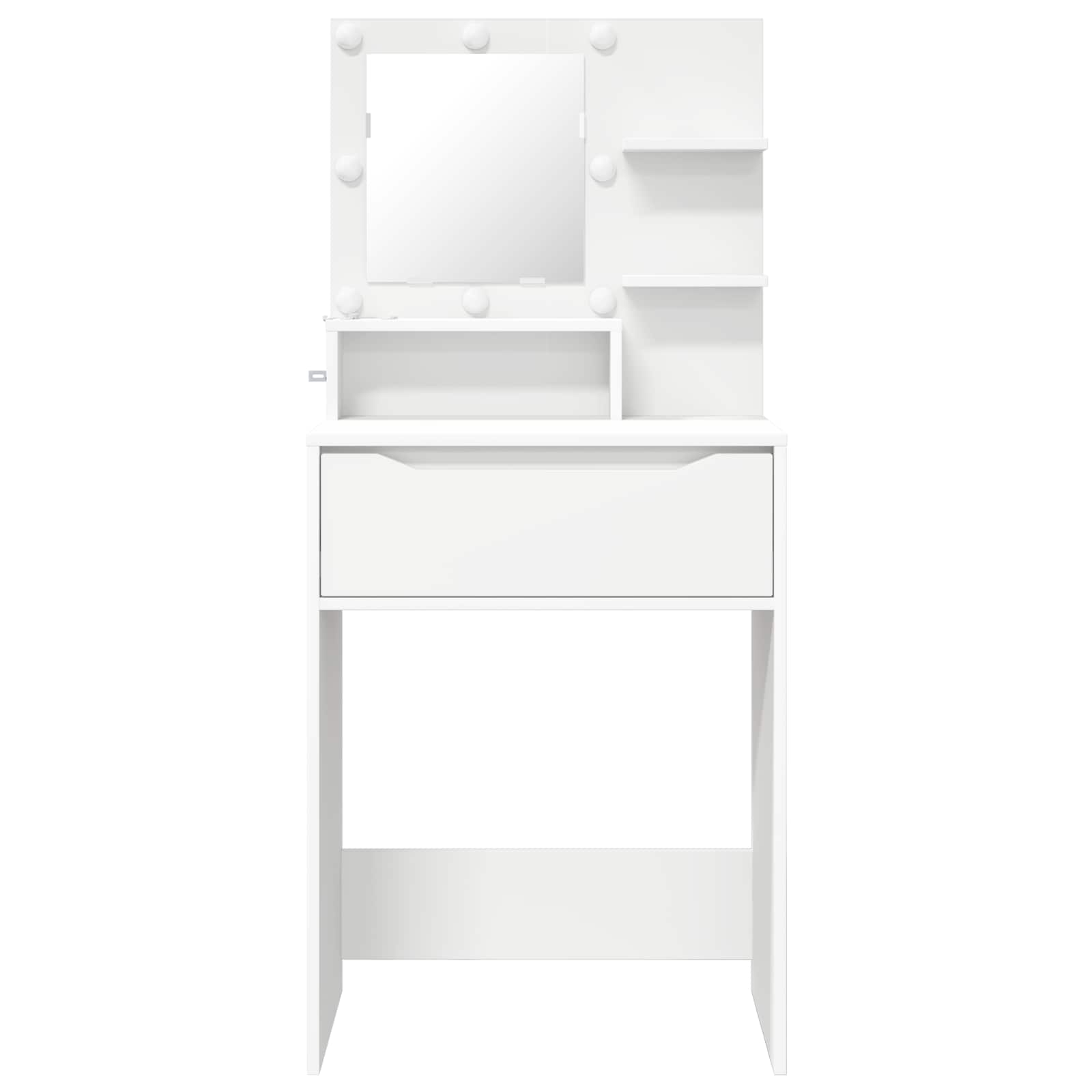 vidaXL Slaapkamer Kaptafels Wit 80 x 39,6 x 135 cm Bewerkt hout