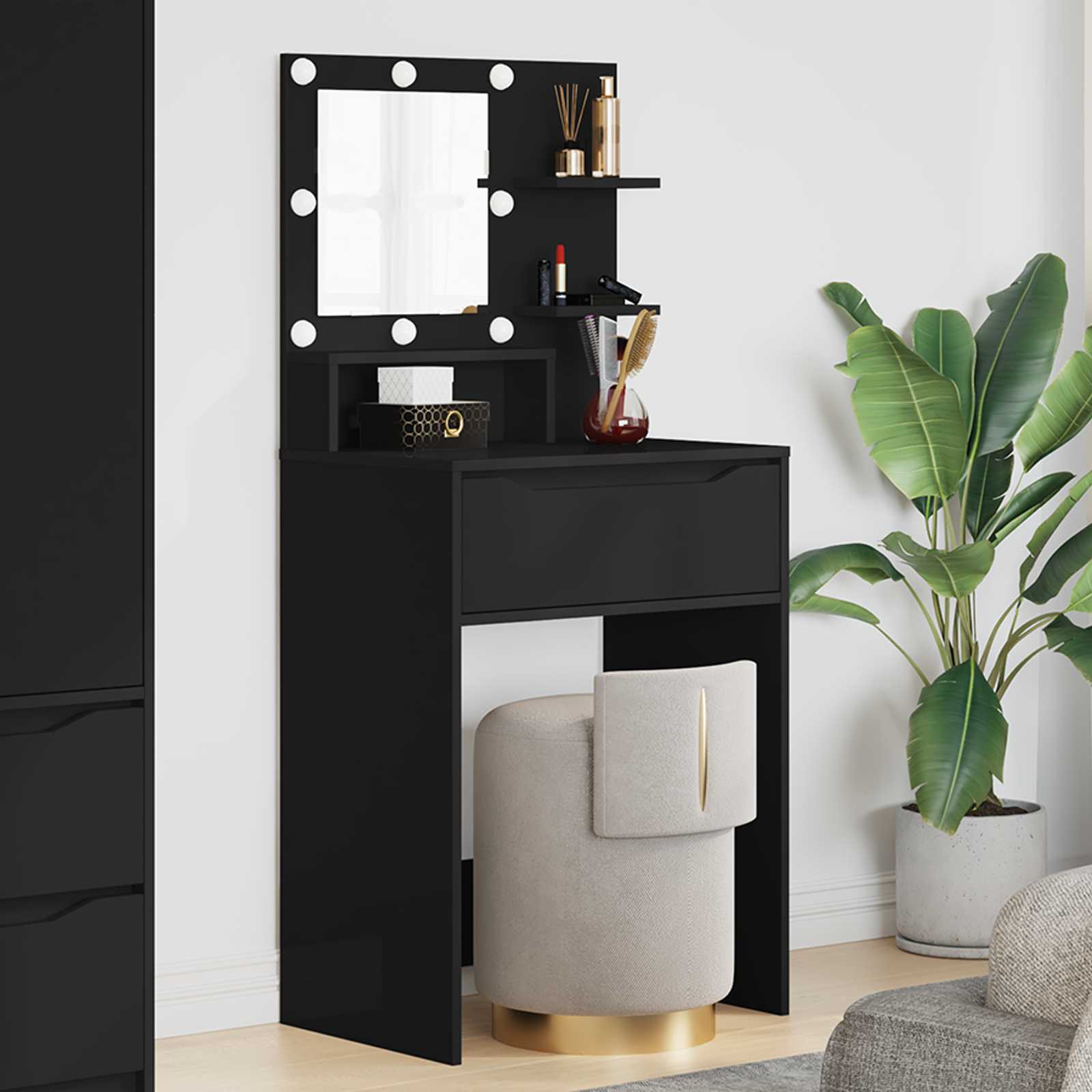 vidaXL Slaapkamer Kaptafels Wit 80 x 39,6 x 135 cm Bewerkt hout