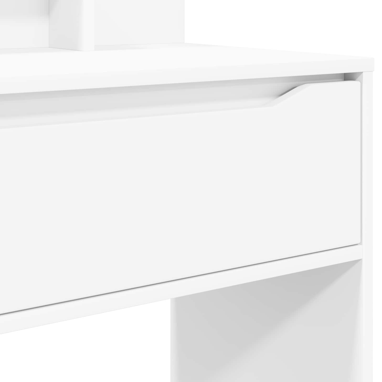 vidaXL Slaapkamer Kaptafels Wit 80 x 39,6 x 135 cm Bewerkt hout