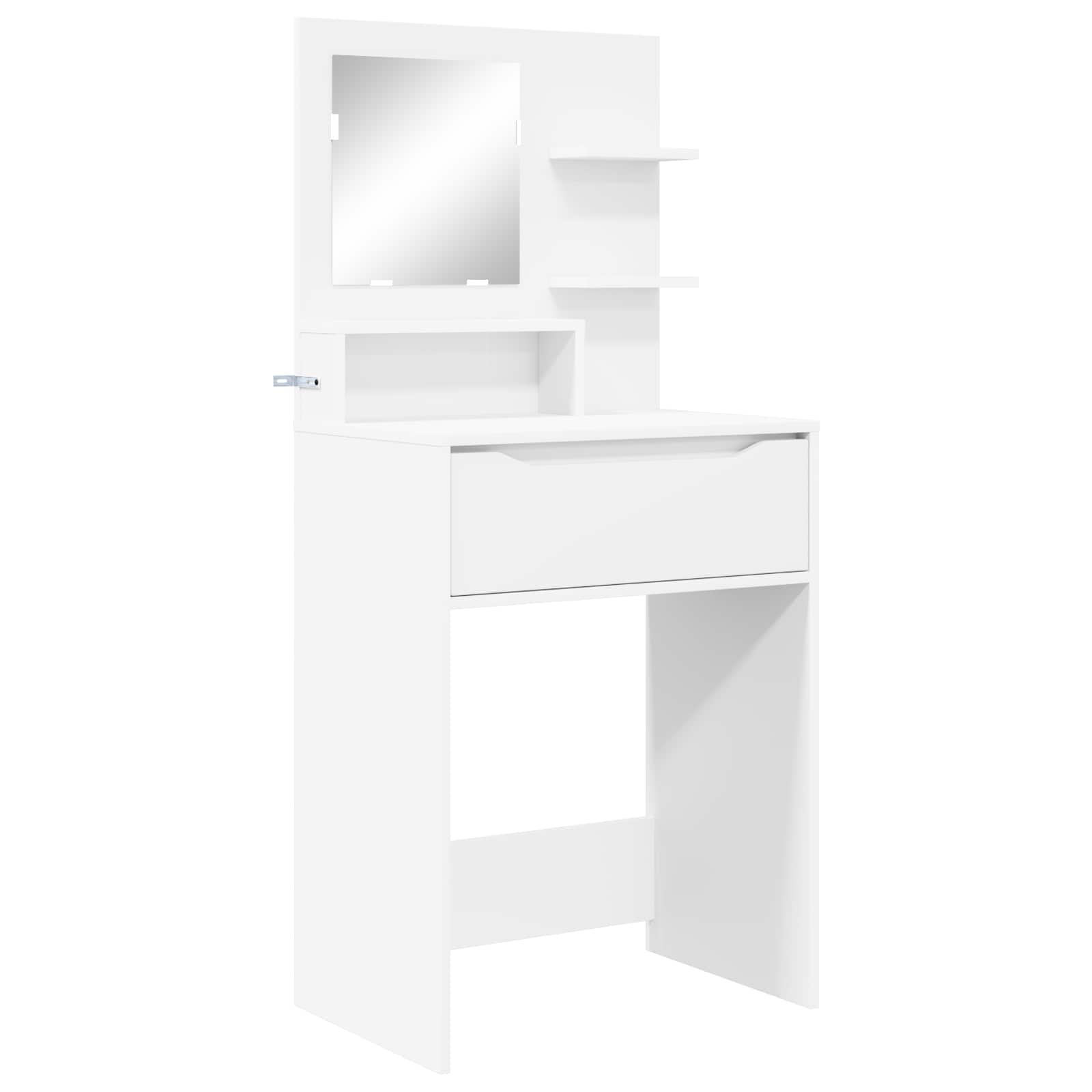 vidaXL Slaapkamer Kaptafels Wit 80 x 39,6 x 135 cm Bewerkt hout