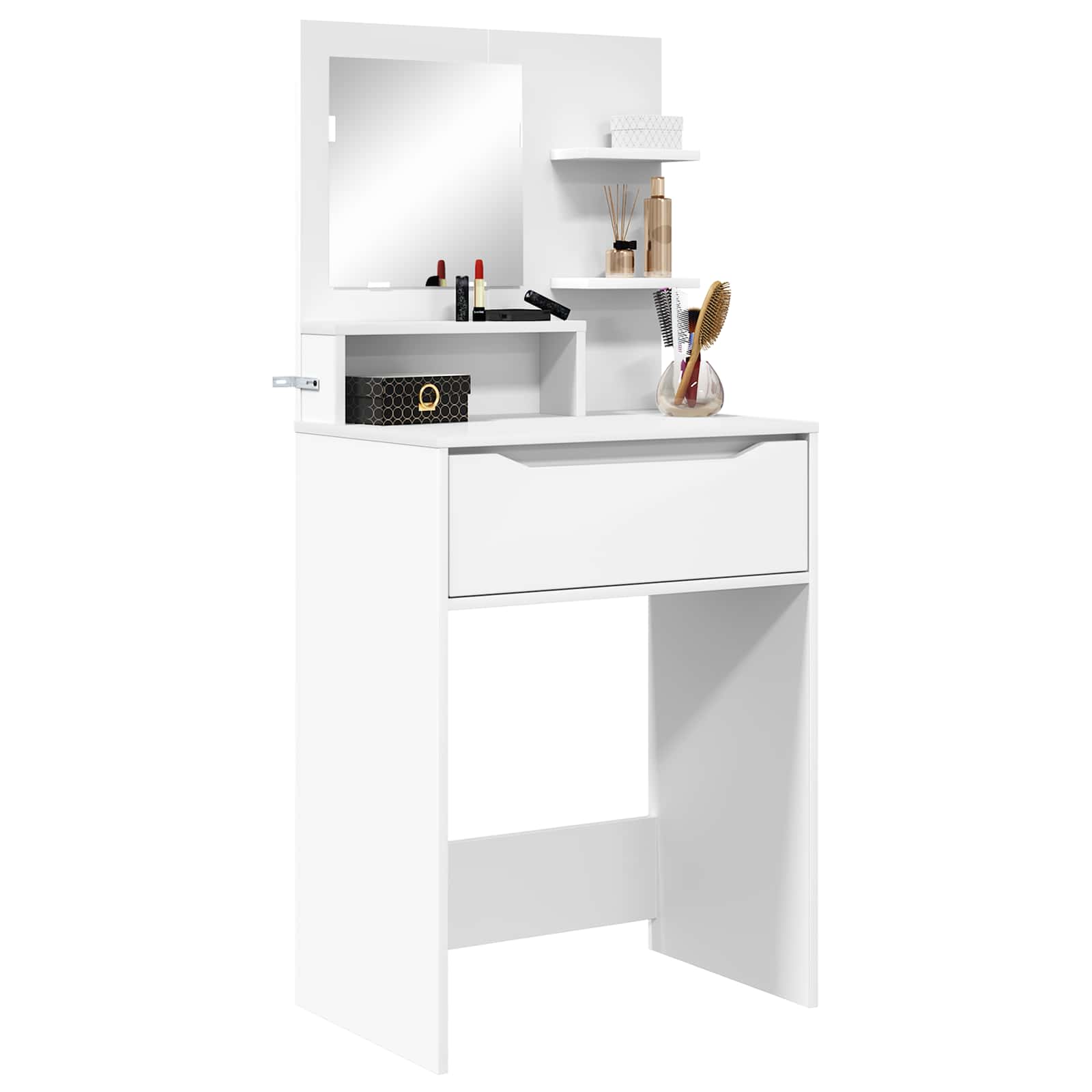 vidaXL Slaapkamer Kaptafels Wit 80 x 39,6 x 135 cm Bewerkt hout