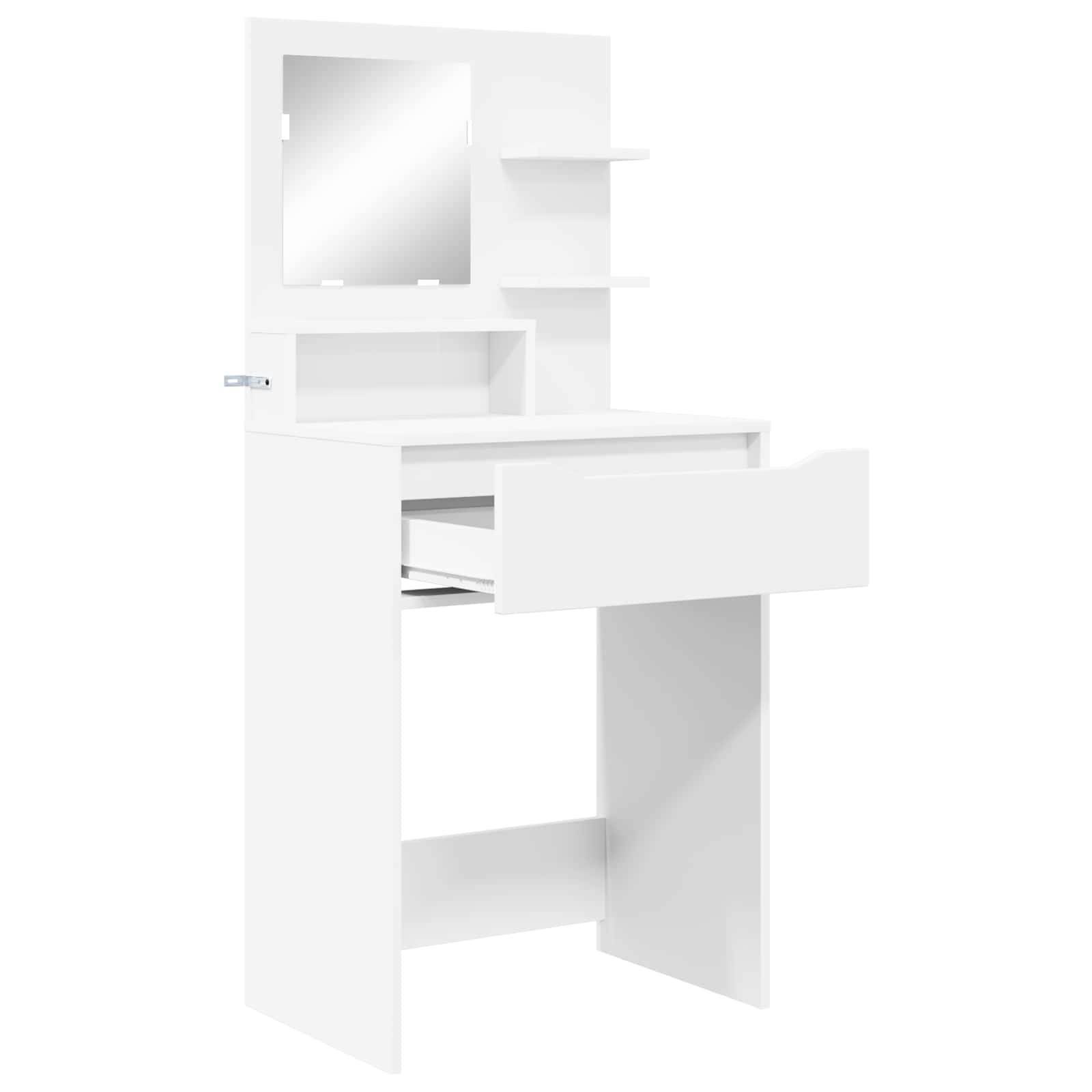 vidaXL Slaapkamer Kaptafels Wit 80 x 39,6 x 135 cm Bewerkt hout