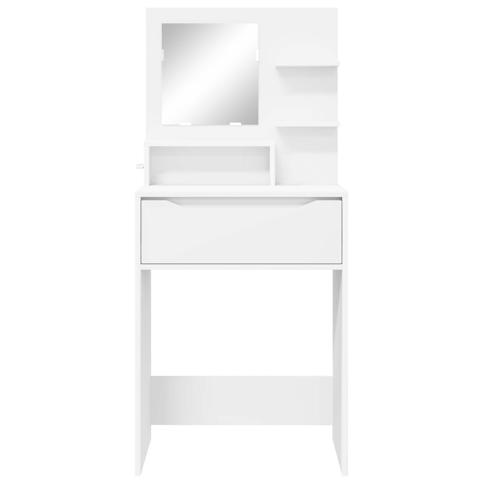 vidaXL Slaapkamer Kaptafels Wit 80 x 39,6 x 135 cm Bewerkt hout