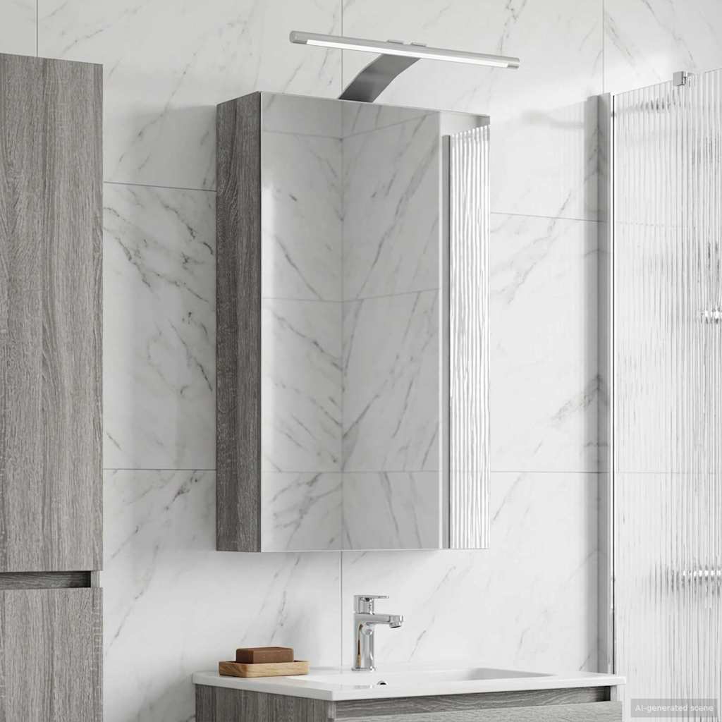 vidaXL Badkamer spiegelkast Wit 30 x 10,5 x 50 cm Bewerkt hout