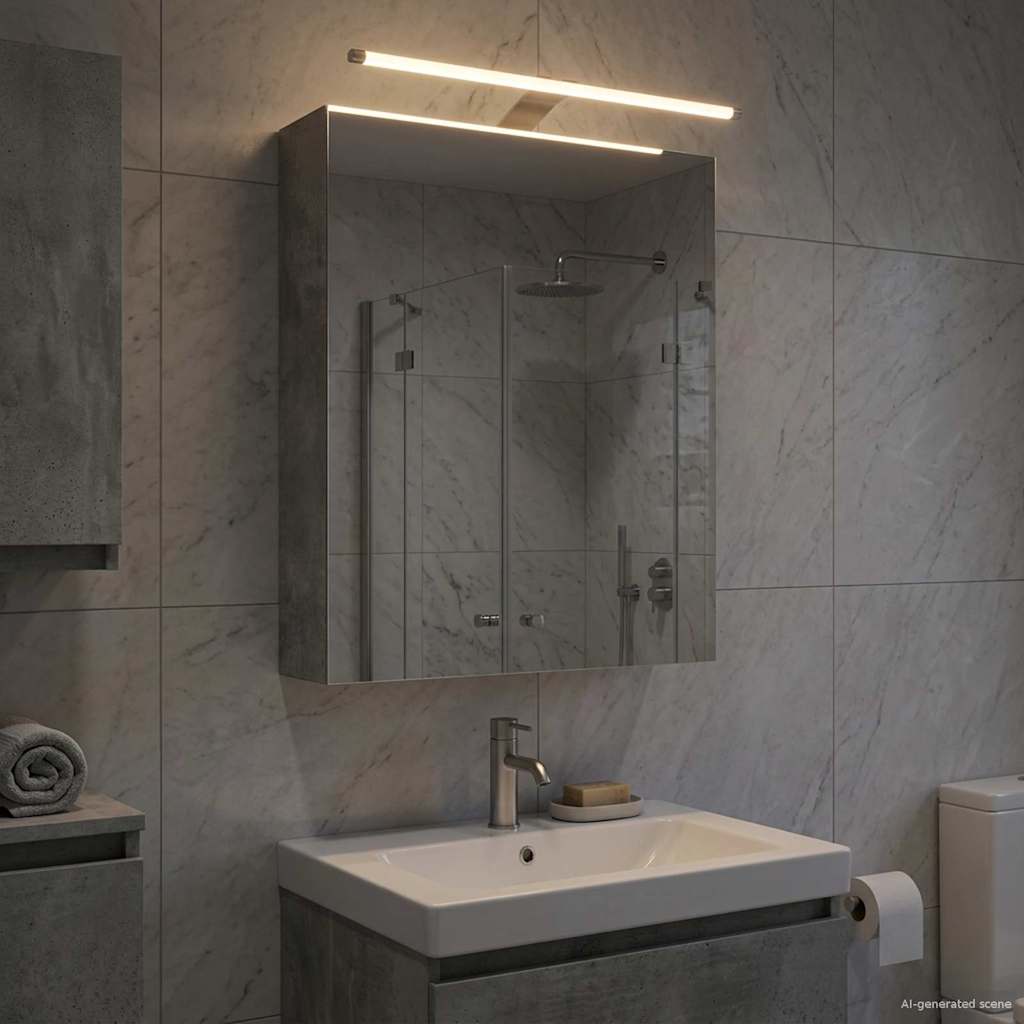 vidaXL Badkamer spiegelkast Wit 30 x 10,5 x 50 cm Bewerkt hout