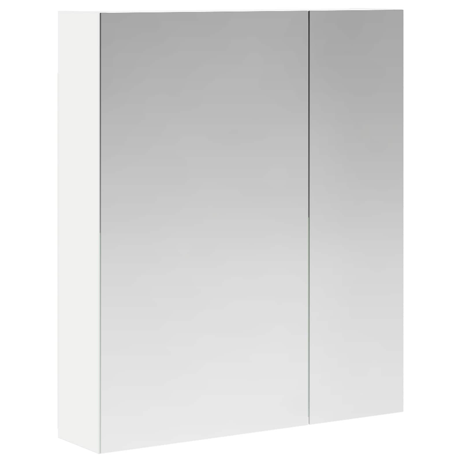 vidaXL Badkamer spiegelkast Wit 60 x 14,5 x 70 cm Bewerkt hout