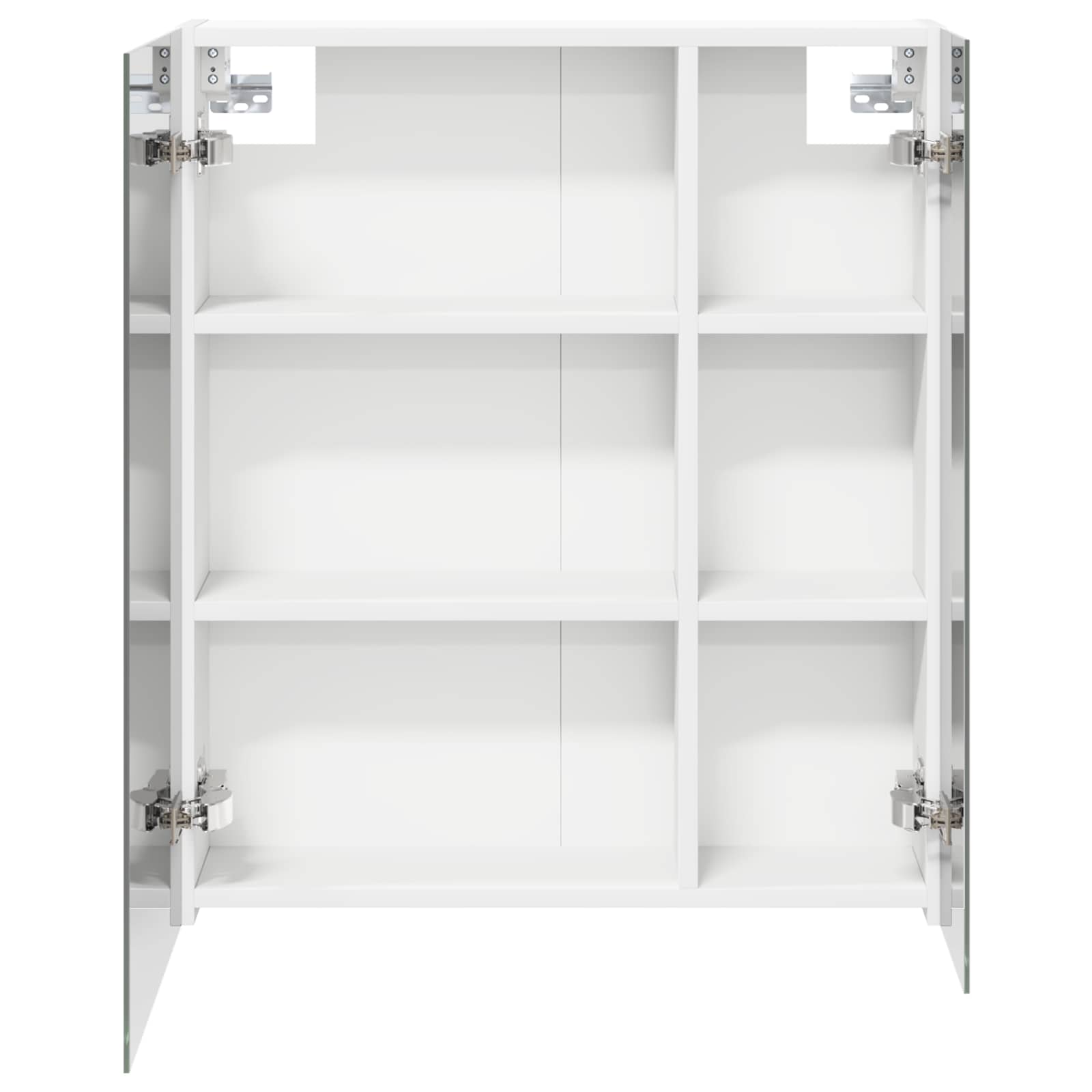vidaXL Badkamer spiegelkast Wit 60 x 14,5 x 70 cm Bewerkt hout
