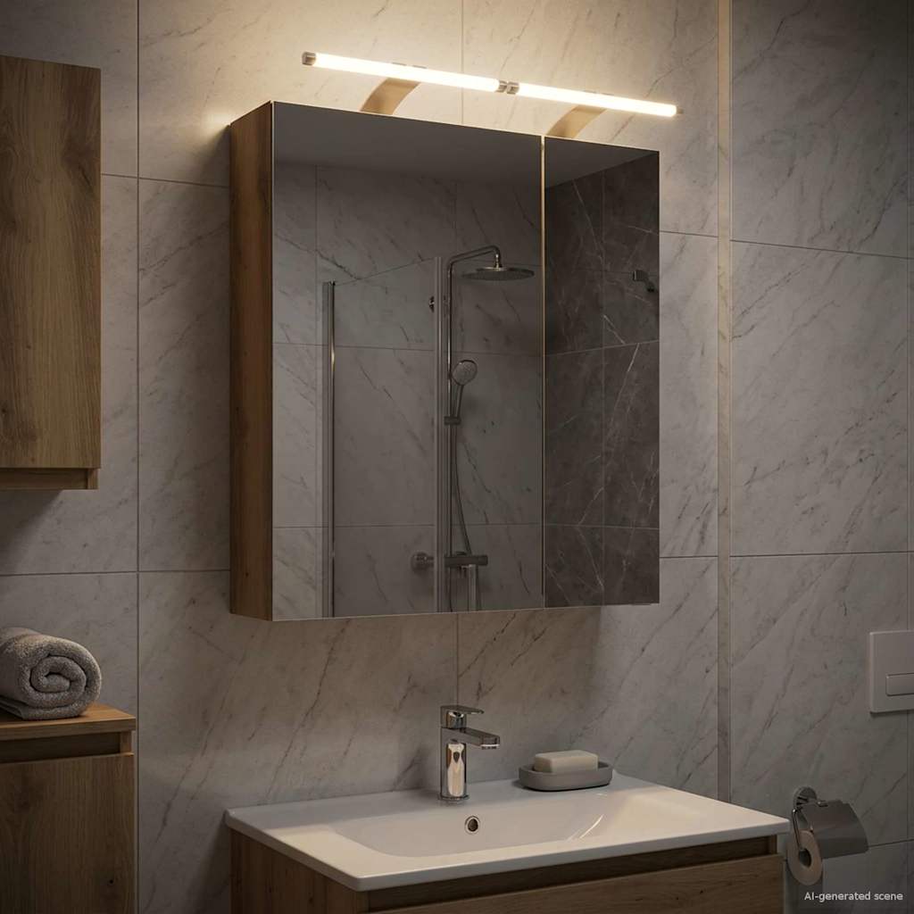 vidaXL Badkamer spiegelkast Wit 60 x 14,5 x 70 cm Bewerkt hout