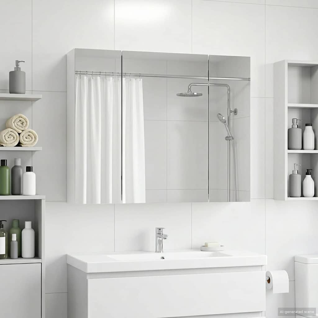 vidaXL Badkamer spiegelkast voor Wit 60 x 14,5 x 50 cm Bewerkt hout