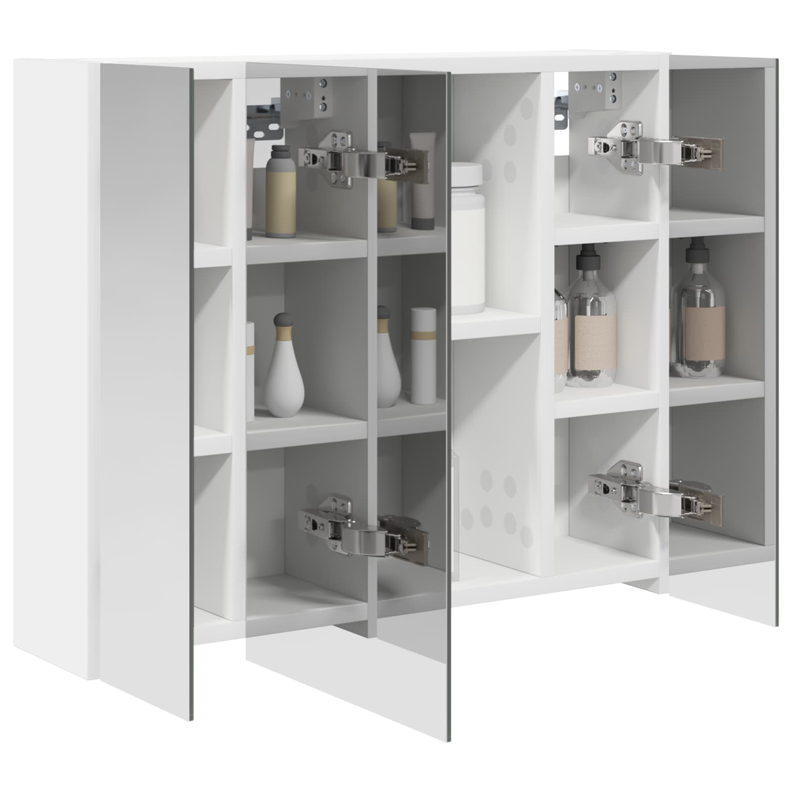vidaXL Badkamer spiegelkast voor Wit 60 x 14,5 x 50 cm Bewerkt hout
