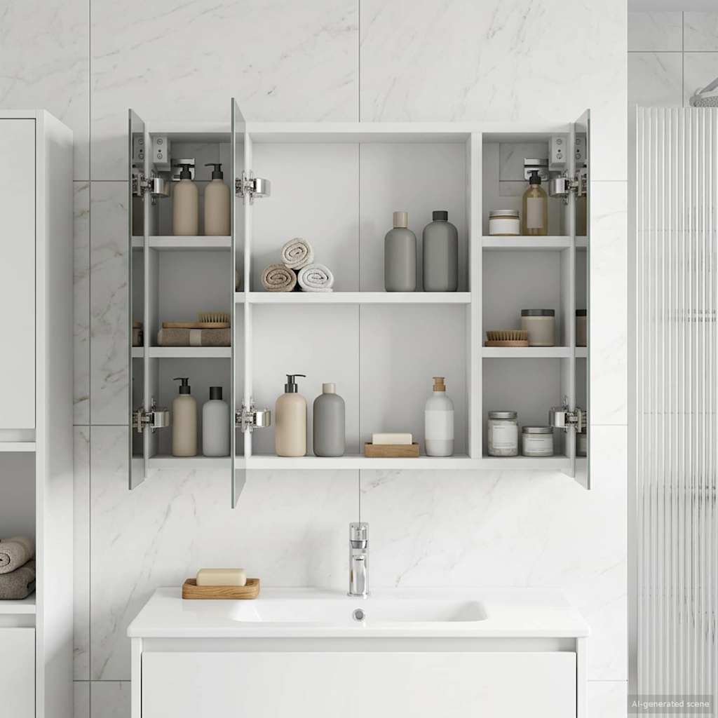 vidaXL Badkamer spiegelkast voor Wit 60 x 14,5 x 50 cm Bewerkt hout