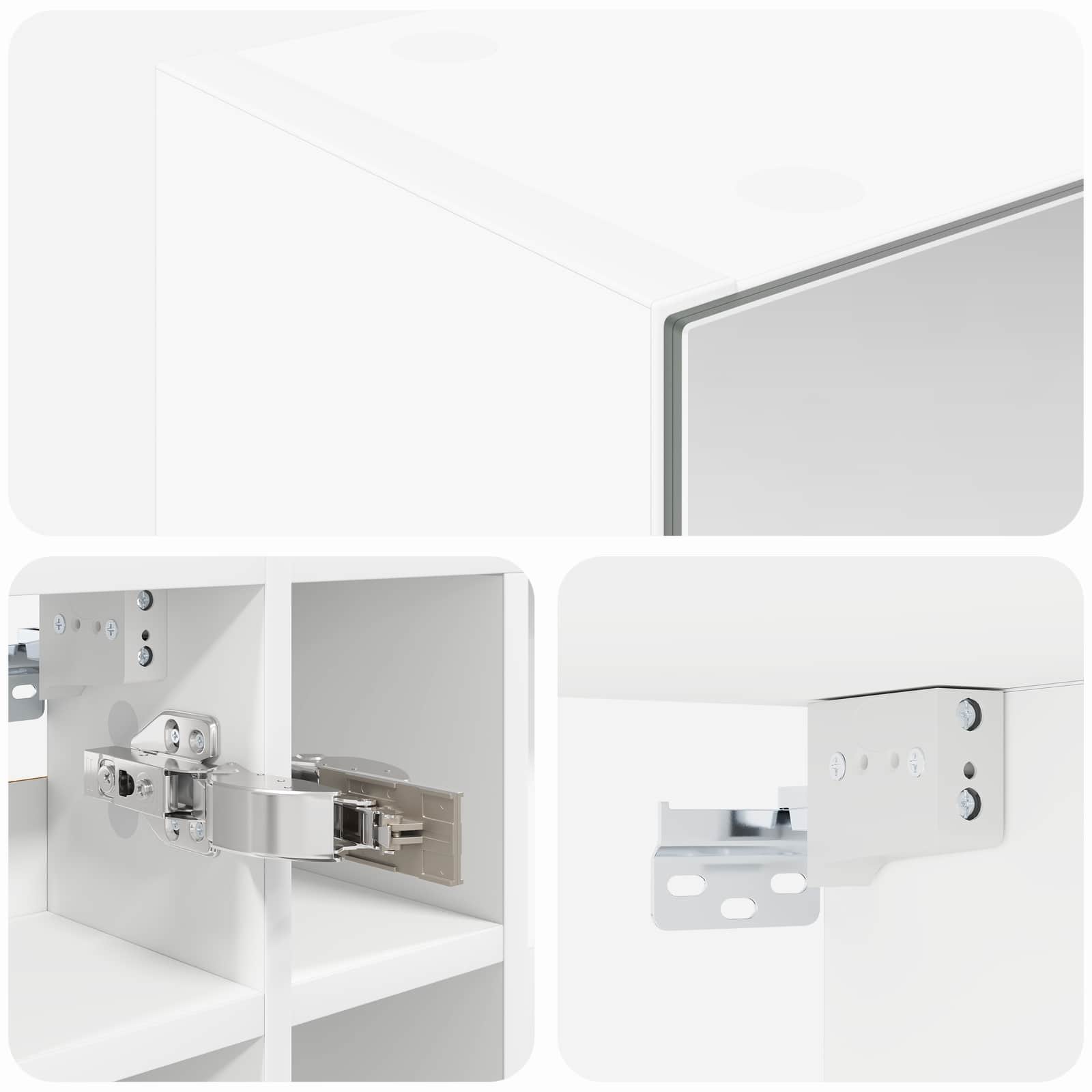 vidaXL Badkamer spiegelkast voor Wit 60 x 14,5 x 50 cm Bewerkt hout