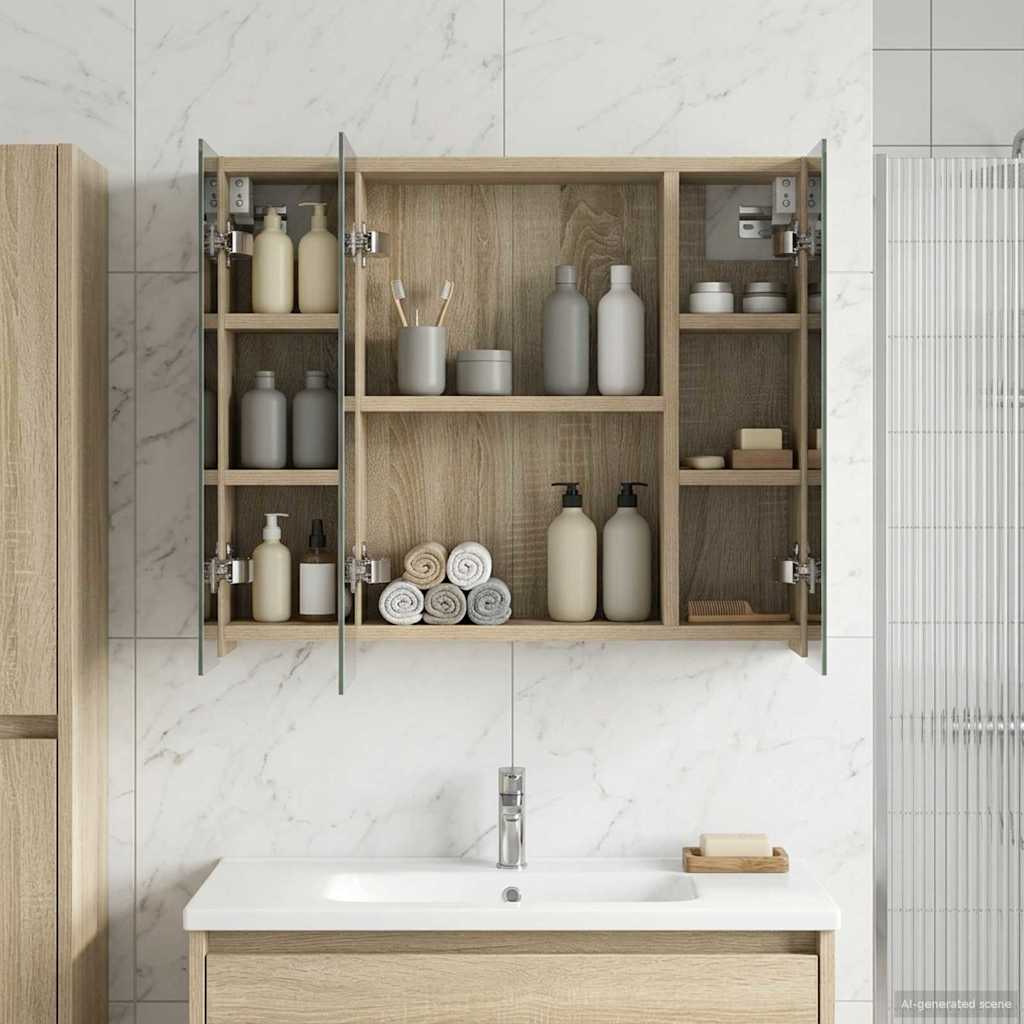 vidaXL Badkamer spiegelkast voor Wit 60 x 14,5 x 50 cm Bewerkt hout