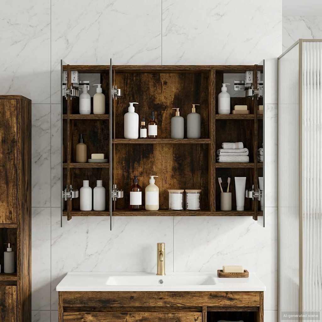 vidaXL Badkamer spiegelkast voor Wit 60 x 14,5 x 50 cm Bewerkt hout